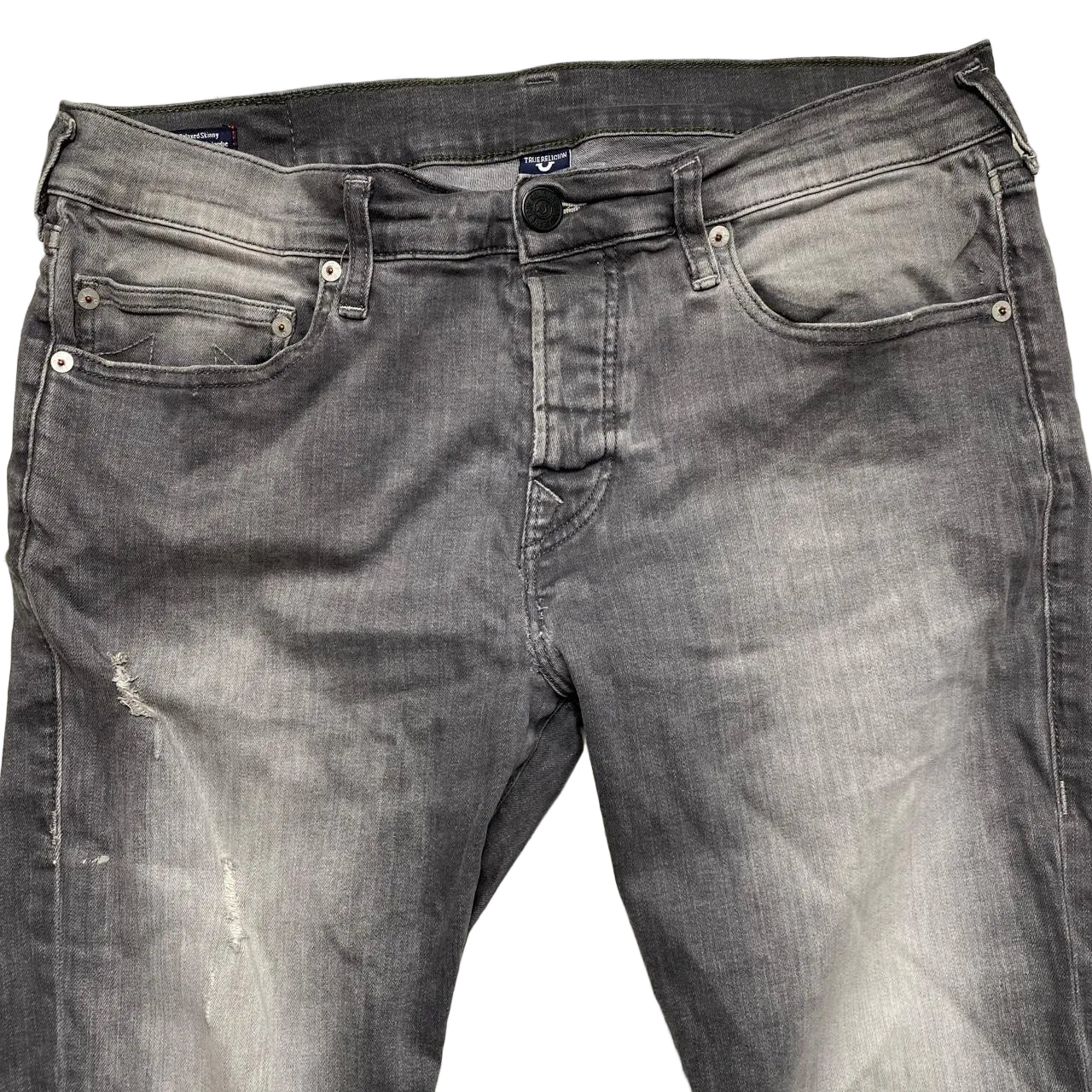 True Religion Rocco Grey Stitch Jeans (34W)