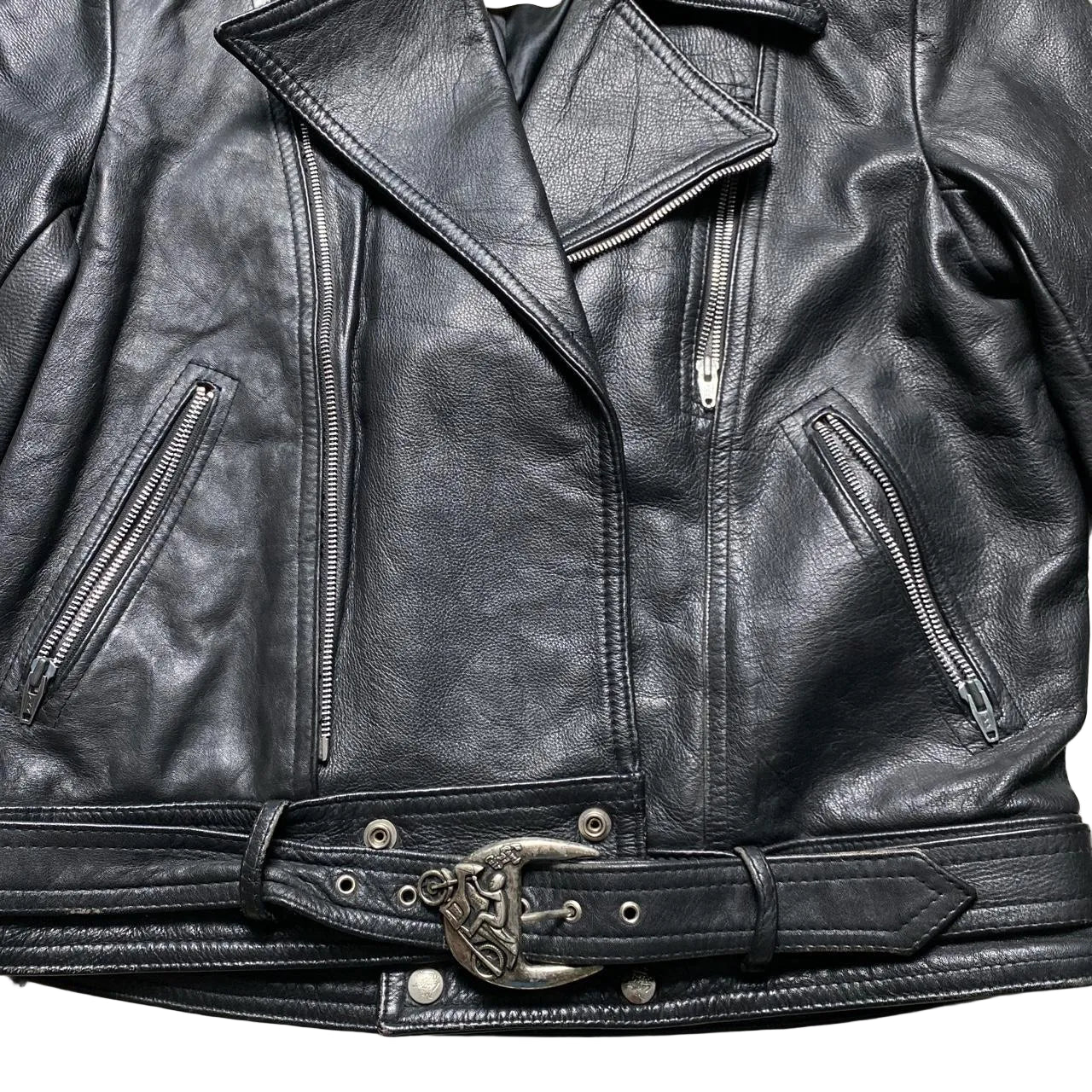 The Leather Ranch Motorbiker Leather Jacket (XL)