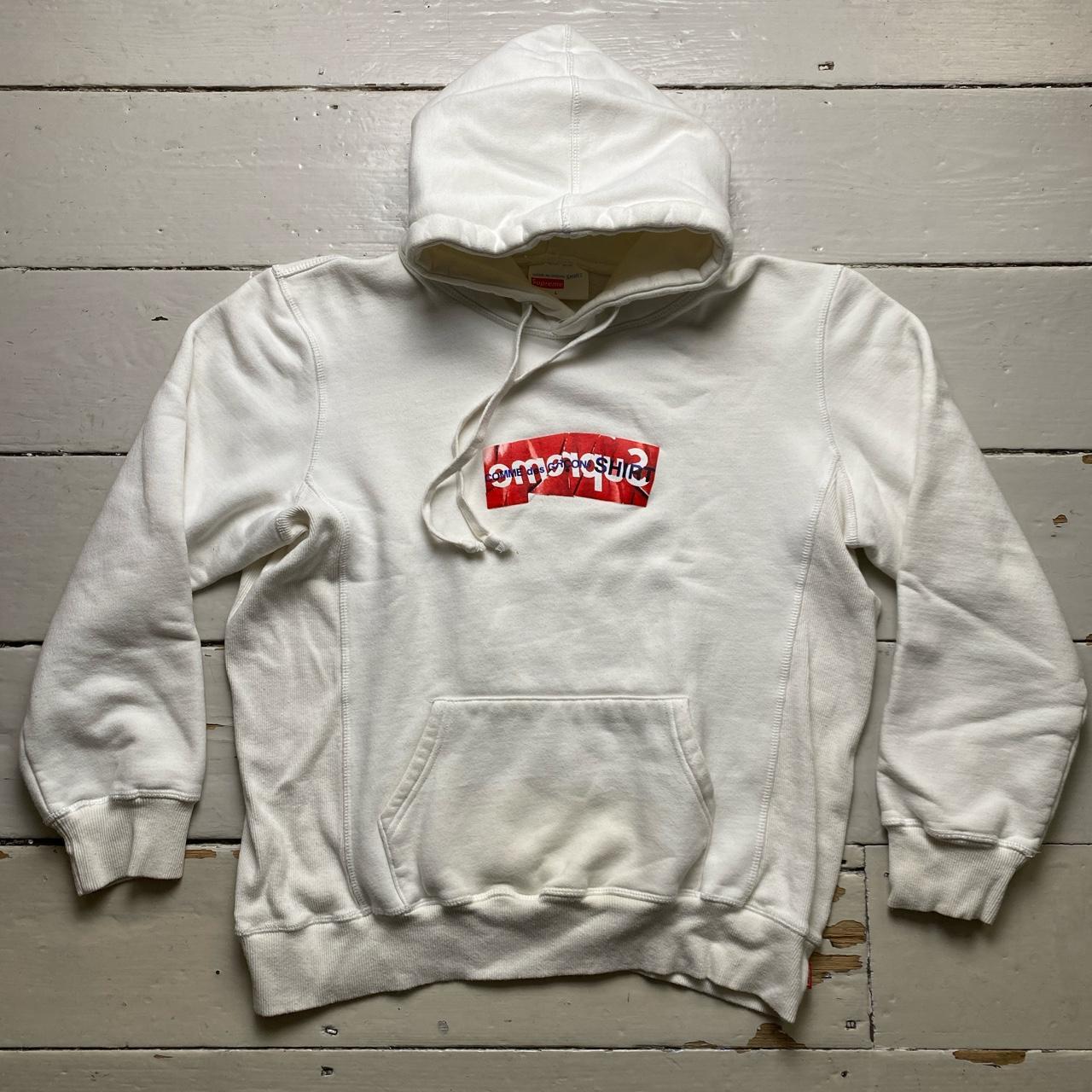 Supreme comme des garcons box hot sale logo hoodie