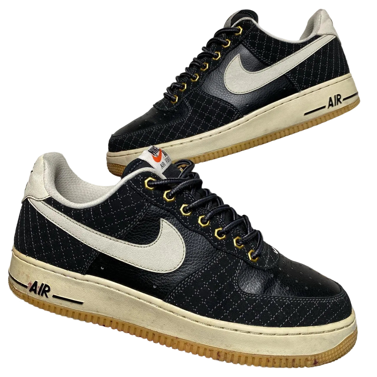 Nike Air Force 1 Lumber Black White and Gum Sole (UK 9)