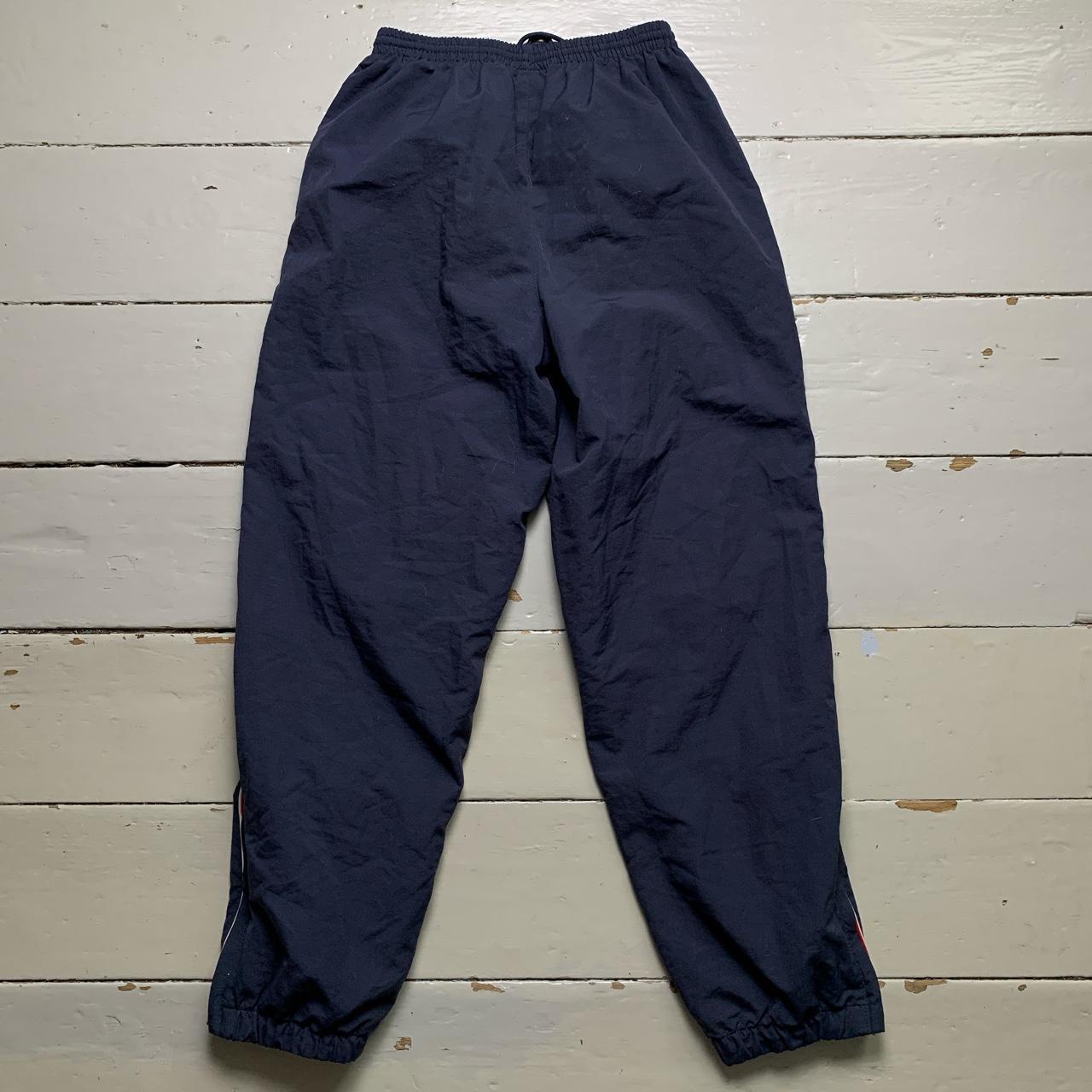 Umbro Vintage Navy Red and White Shell Baggy Track Pant Bottoms