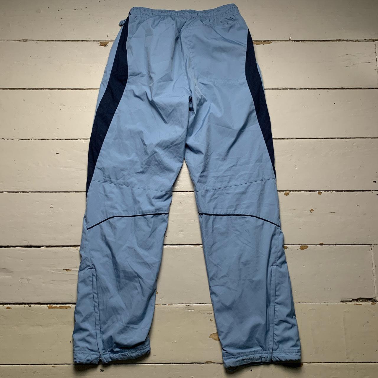Nike Vintage Baby Light Blue and Navy Shell Trackpant Baggy Bottoms
