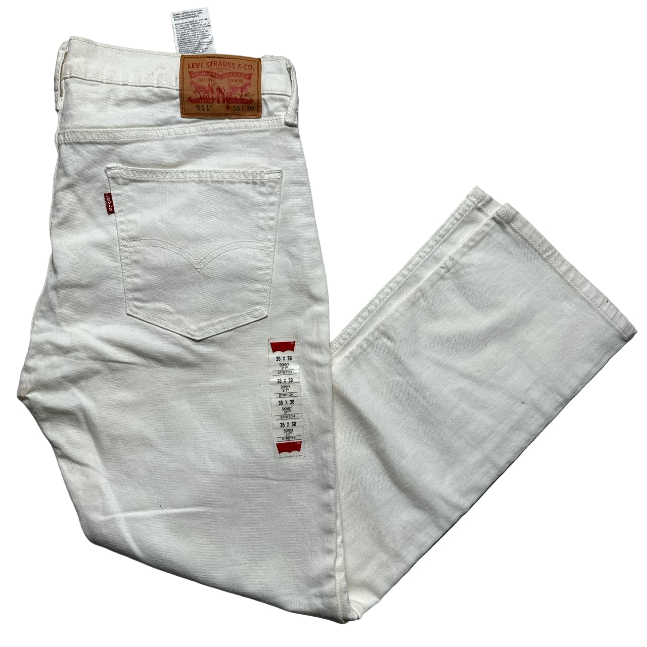 Levis 511 Cream White Jeans (36W)