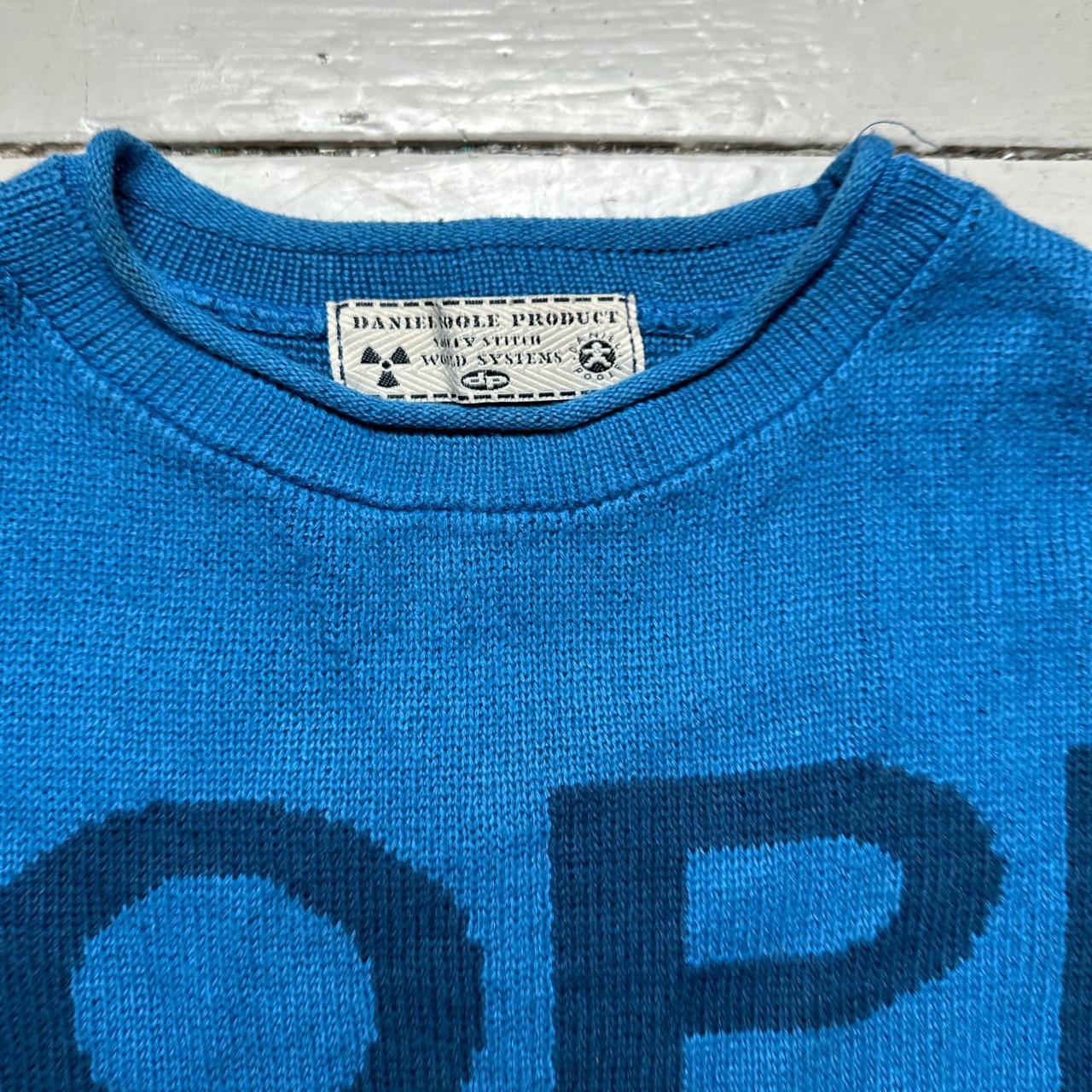 Daniel Poole Vintage Dance Techno Rave Jumper Blue Two Tone