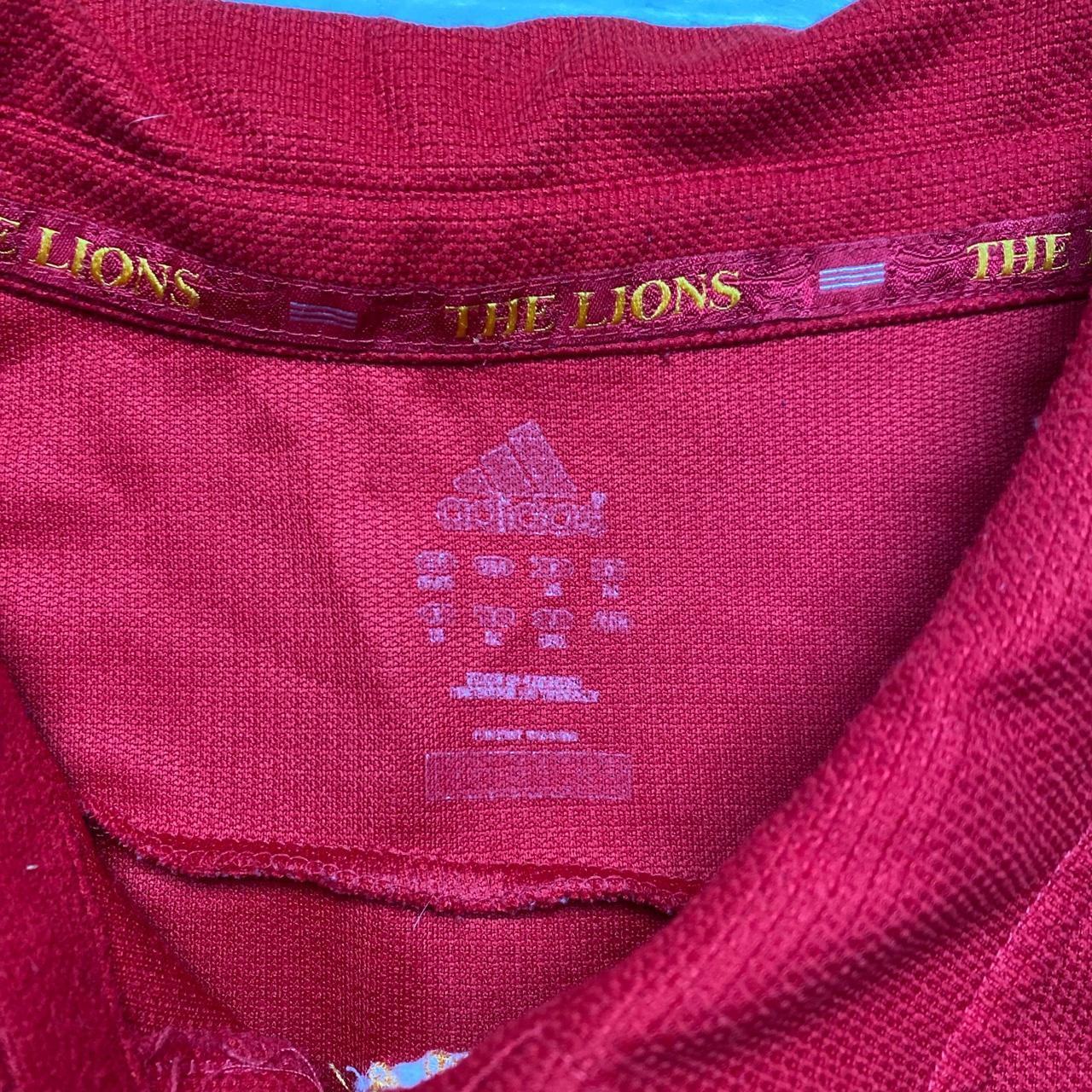 Adidas The Lions Rugby Polo Shirt Red