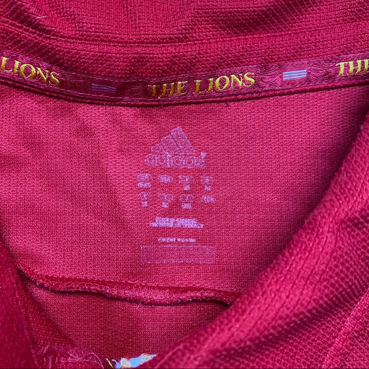 Adidas The Lions Rugby Polo Shirt Red (2XL)