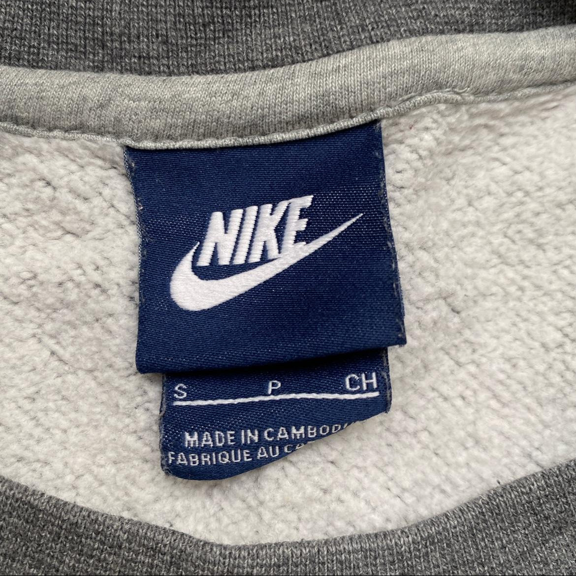 Nike Swoosh Grey and White Jumper (S)