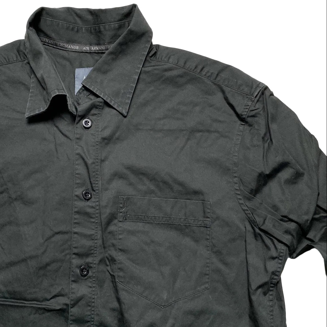 Armani Exchange Black Long Sleeve Shirt (M)
