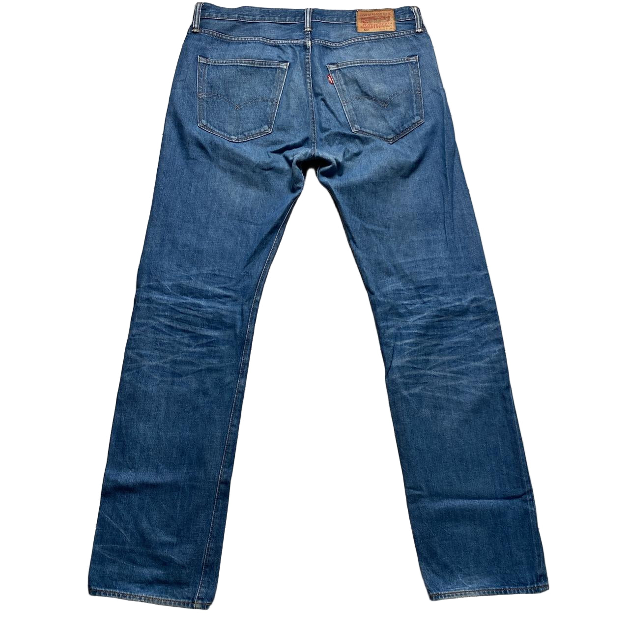 Levis 501 Navy Stonewash Jeans (36W)