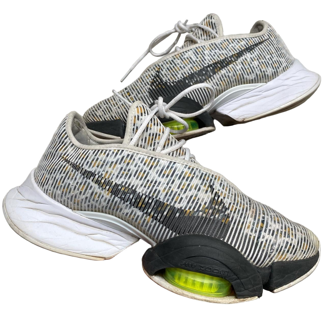 Nike Superrep Cheetah Print White and Black Running Trainers (UK 6.5)