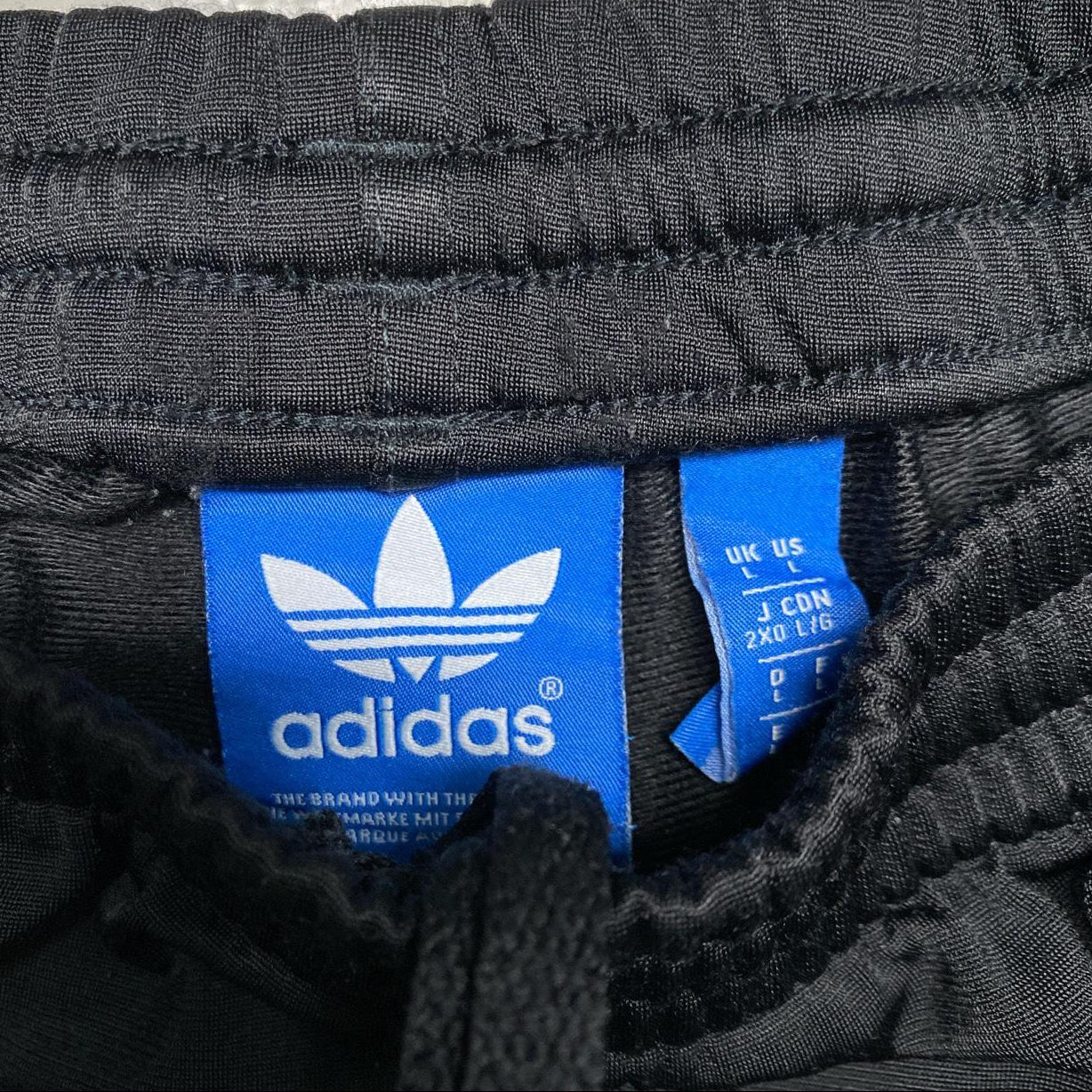 Adidas Originals Black and White Trackpant Bottoms (L)