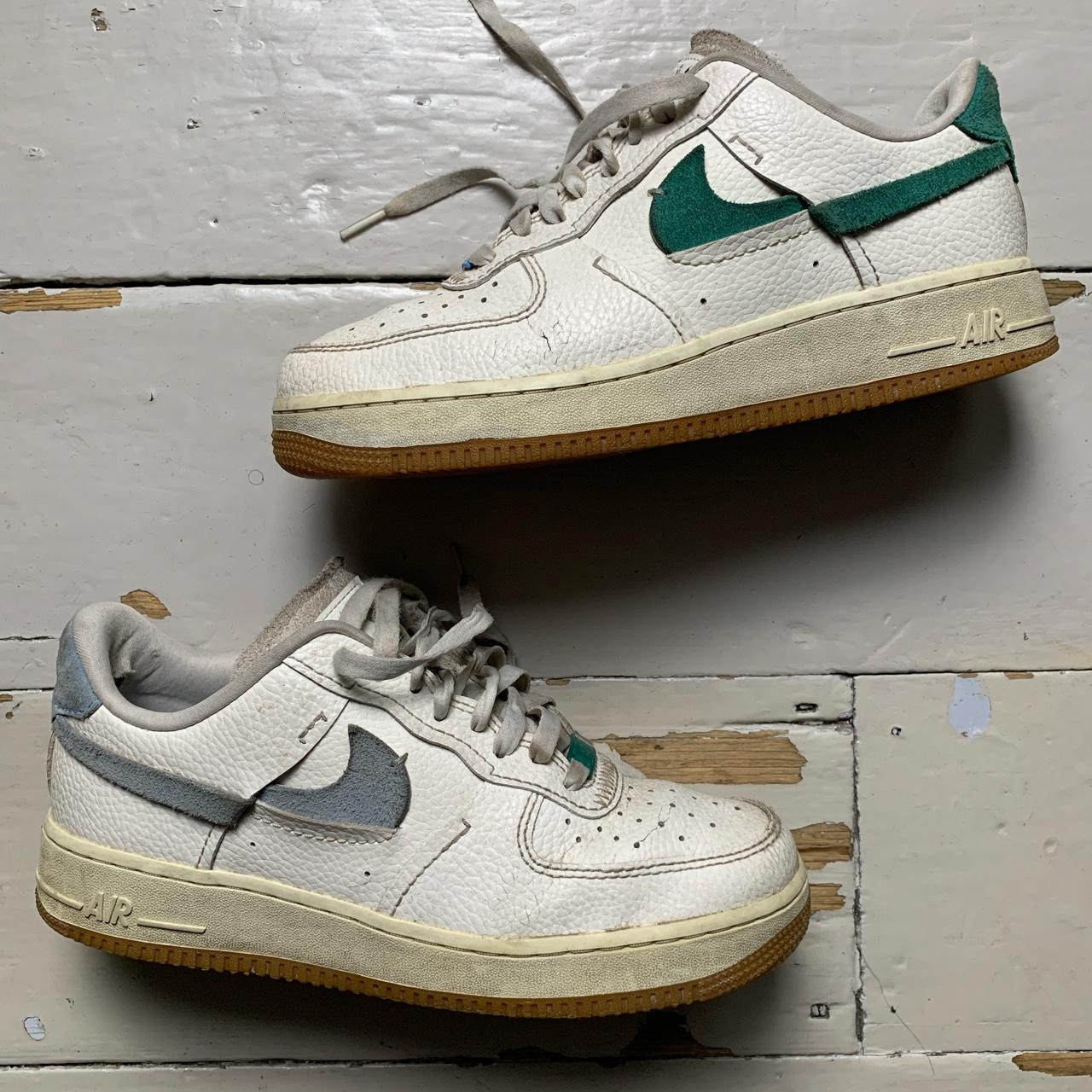 Nike Air Force 1 White Green Gum Sole