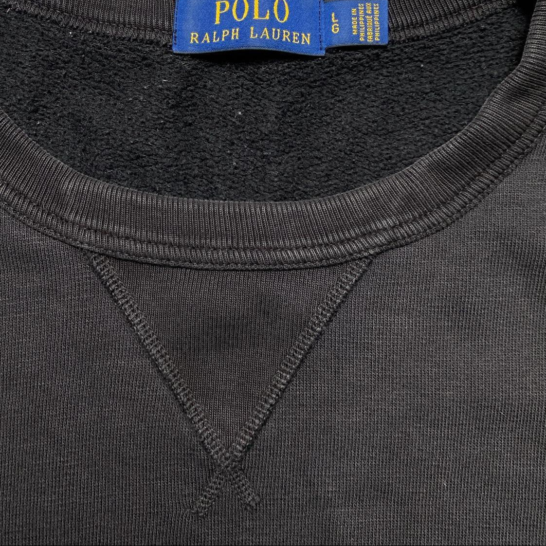 Ralph Lauren Polo Black and White Jumper (L)