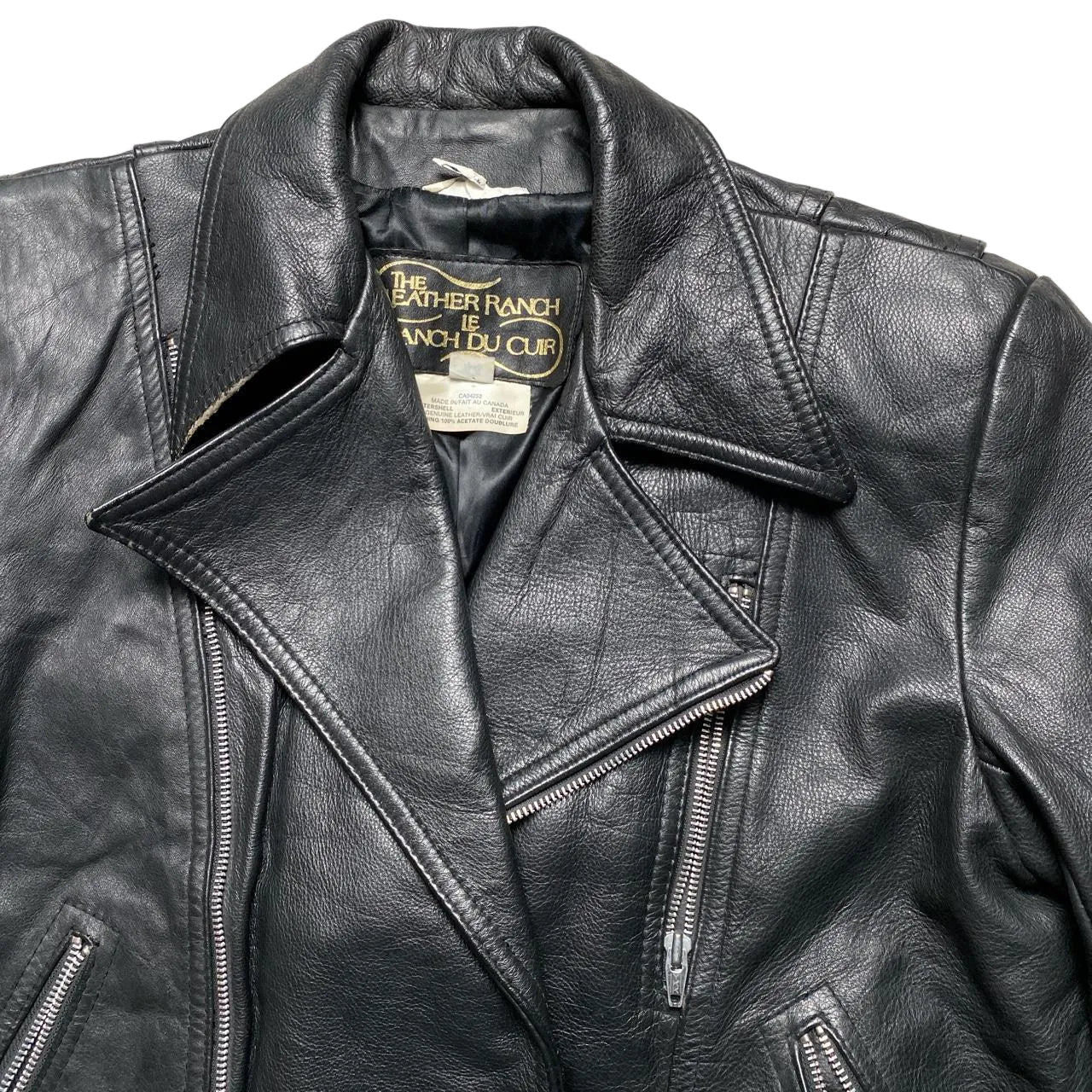 The Leather Ranch Motorbiker Leather Jacket (XL)