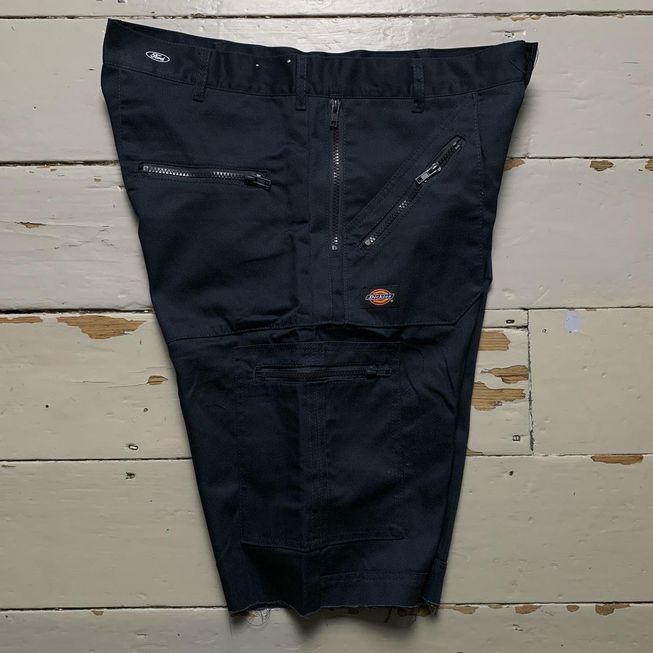 Dickies Ford Navy Cut Down Cargo Workman Trouser Shorts