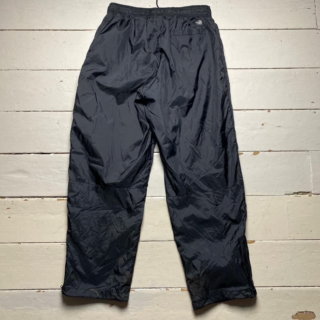 Nike Athletic Department Swoosh Black and White Baggy Shell Track Pant Bottoms
