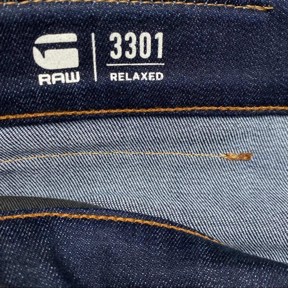 G Star 3301 Relaxed Dark Navy Jeans (34W)