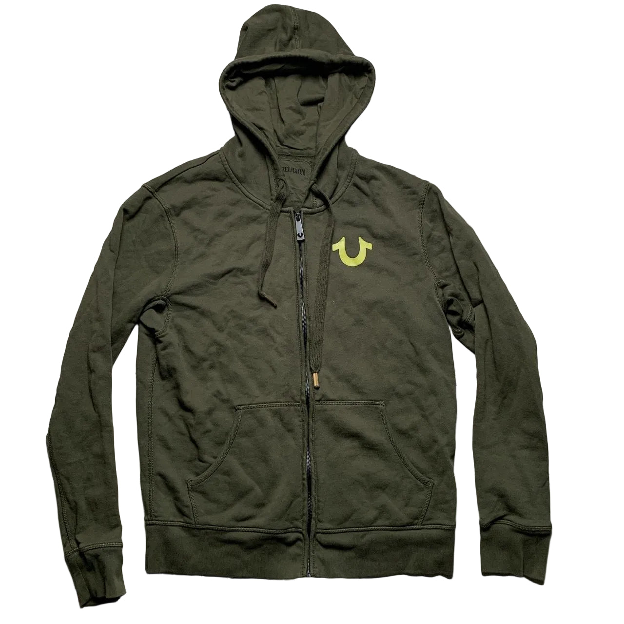 True Religion Olive Green Buddha Hoodie (S)