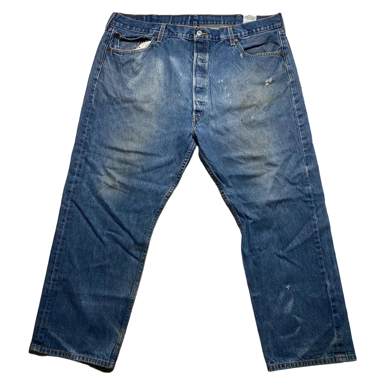 Levis 501 Baggy Light Blue Distressed Jeans (44W)