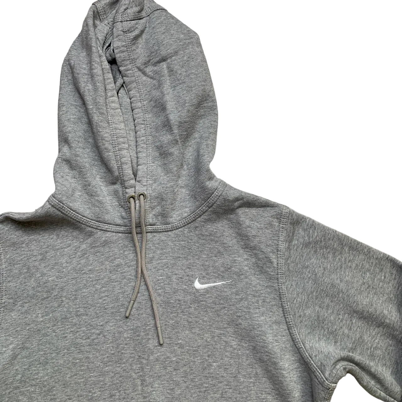 Nike Swoosh Grey and White Hoodie (S)