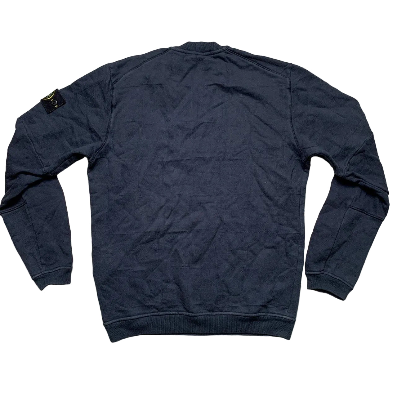 Stone Island Navy Crewneck Square Outline Repeat Jumper
