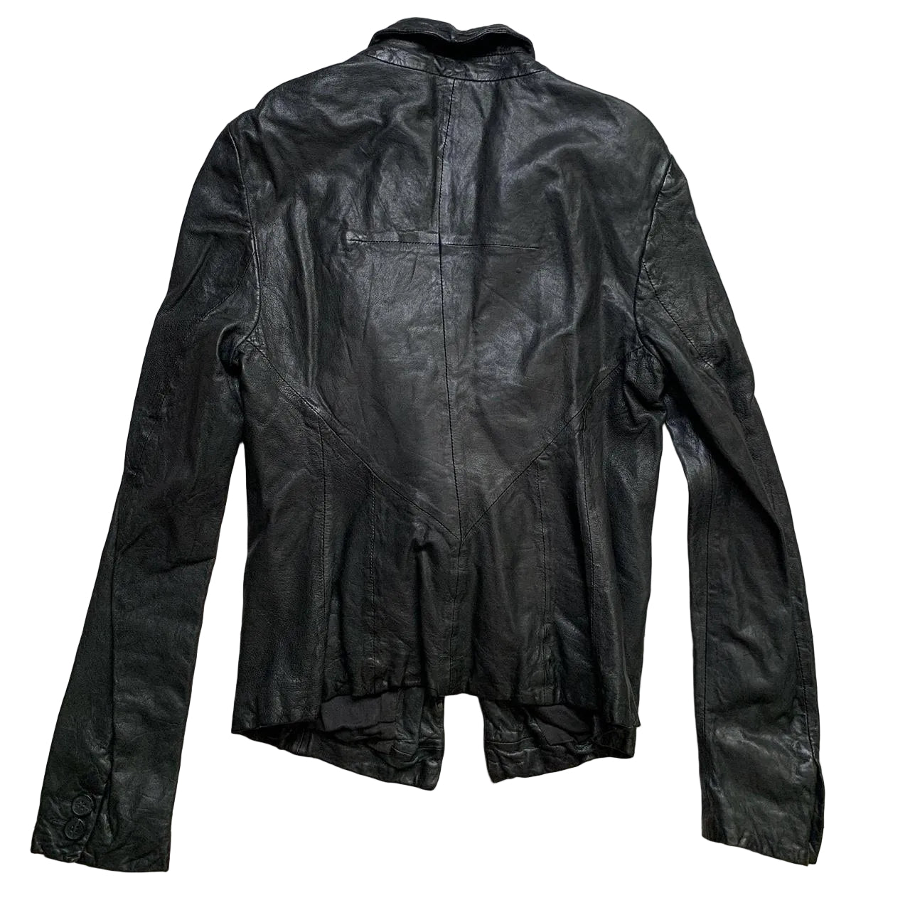 All Saints Black Womens Leather Jacket (UK 10)