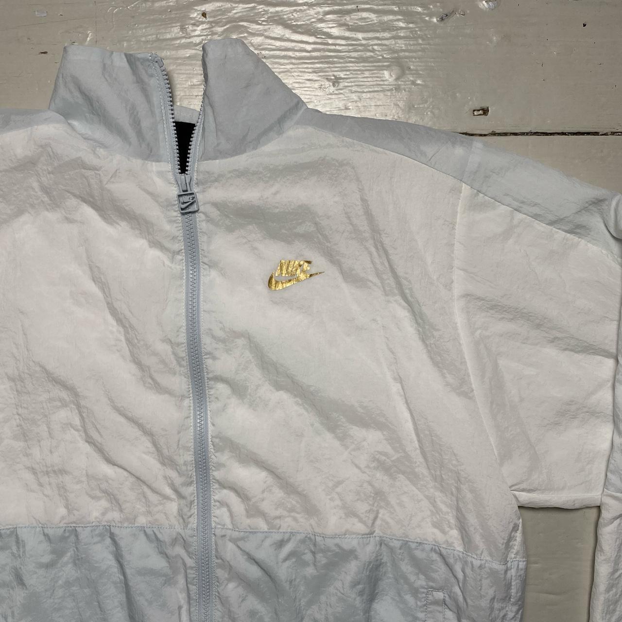 Nike Shell Baggy Tracksuit White Silver Gold