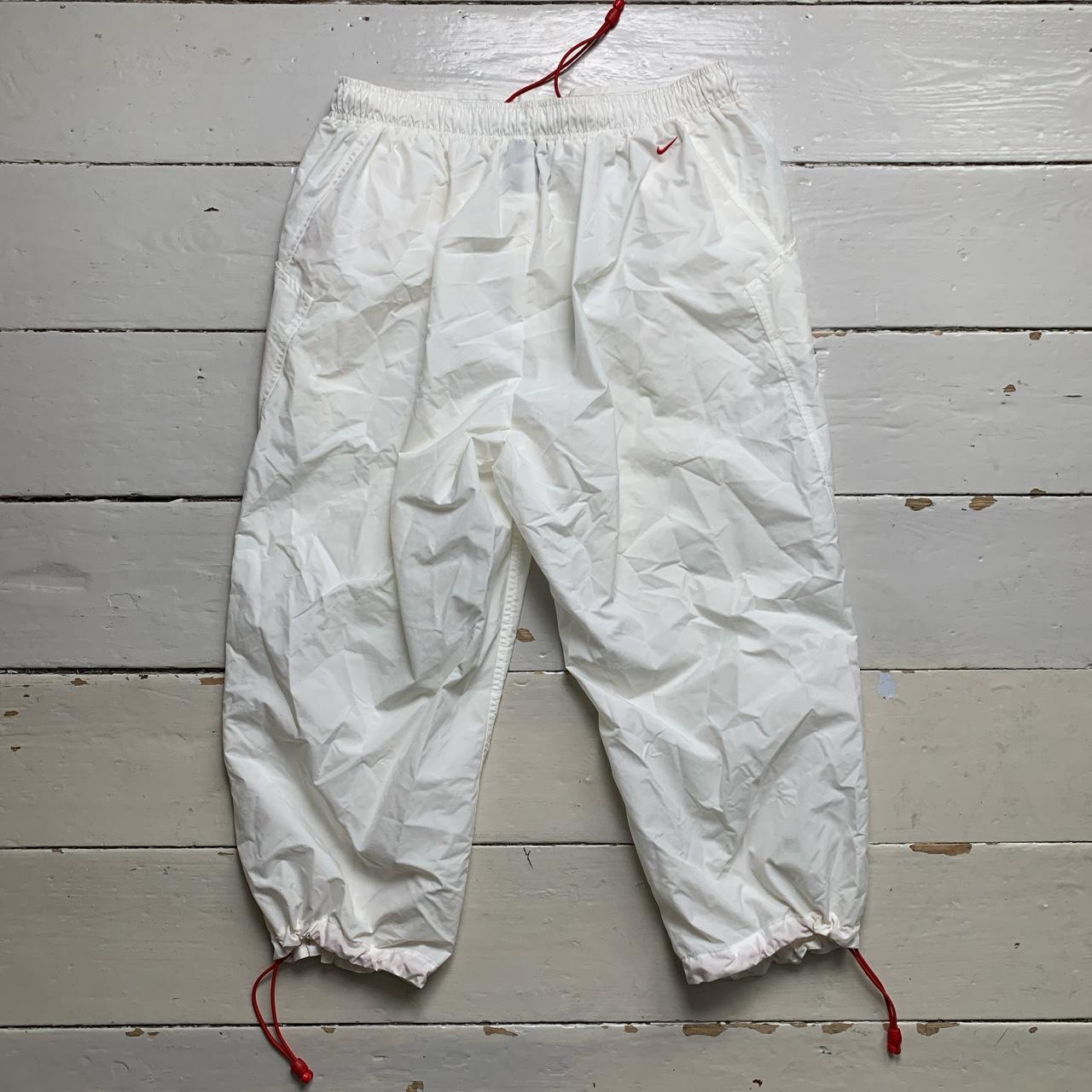 Nike Vintage Hex Logo White and Red Shell Track Pant 3/4 Shorts