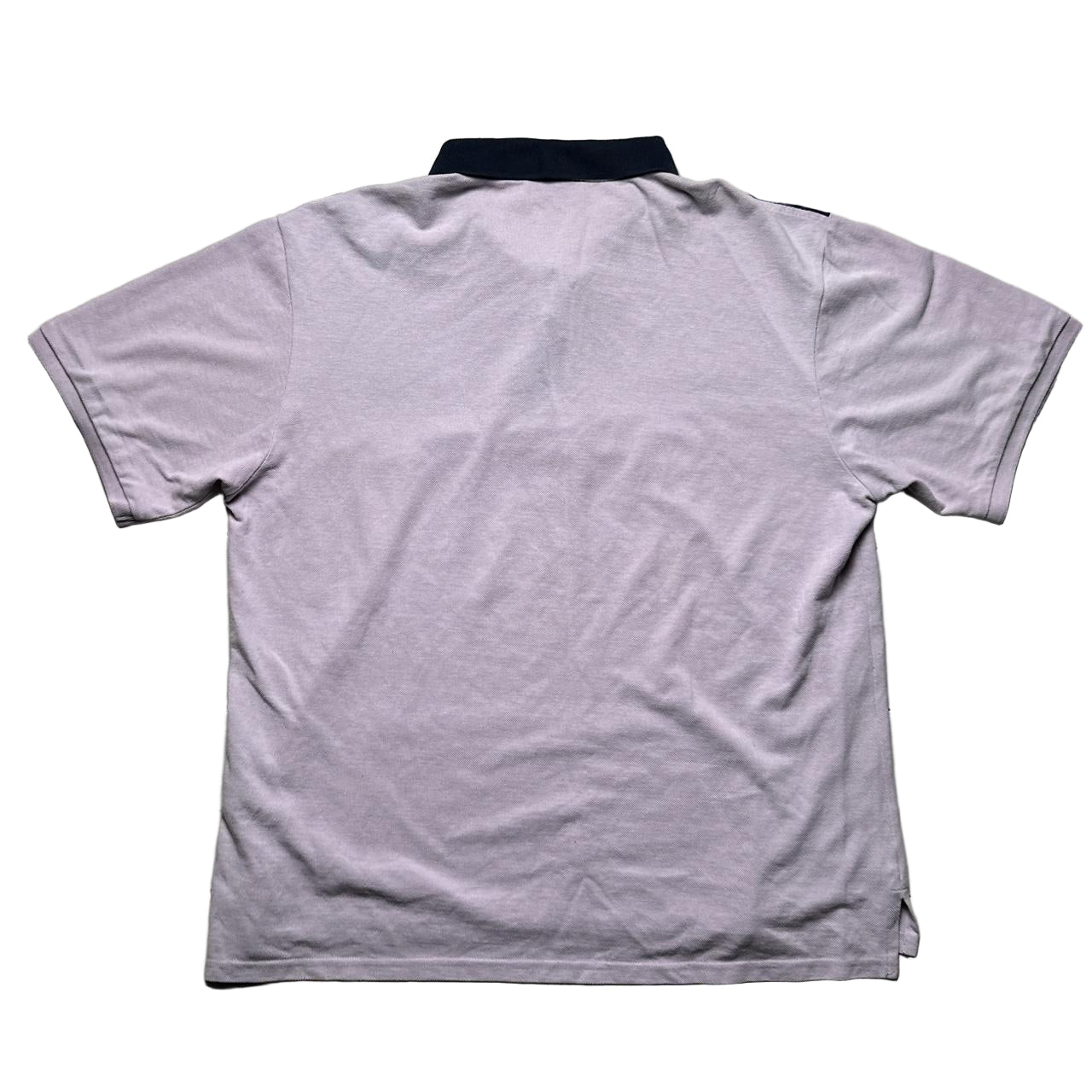 YSL Yves Saint Laurent Vintage Lavender Purple and Navy Polo Shirt (2XL)