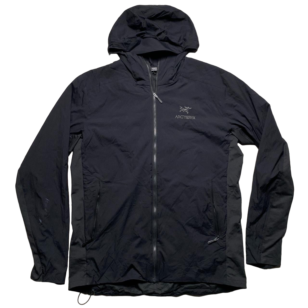 Arc’Teryx Black and Grey Atom SL Lightweight Hoodie Jacket (L)