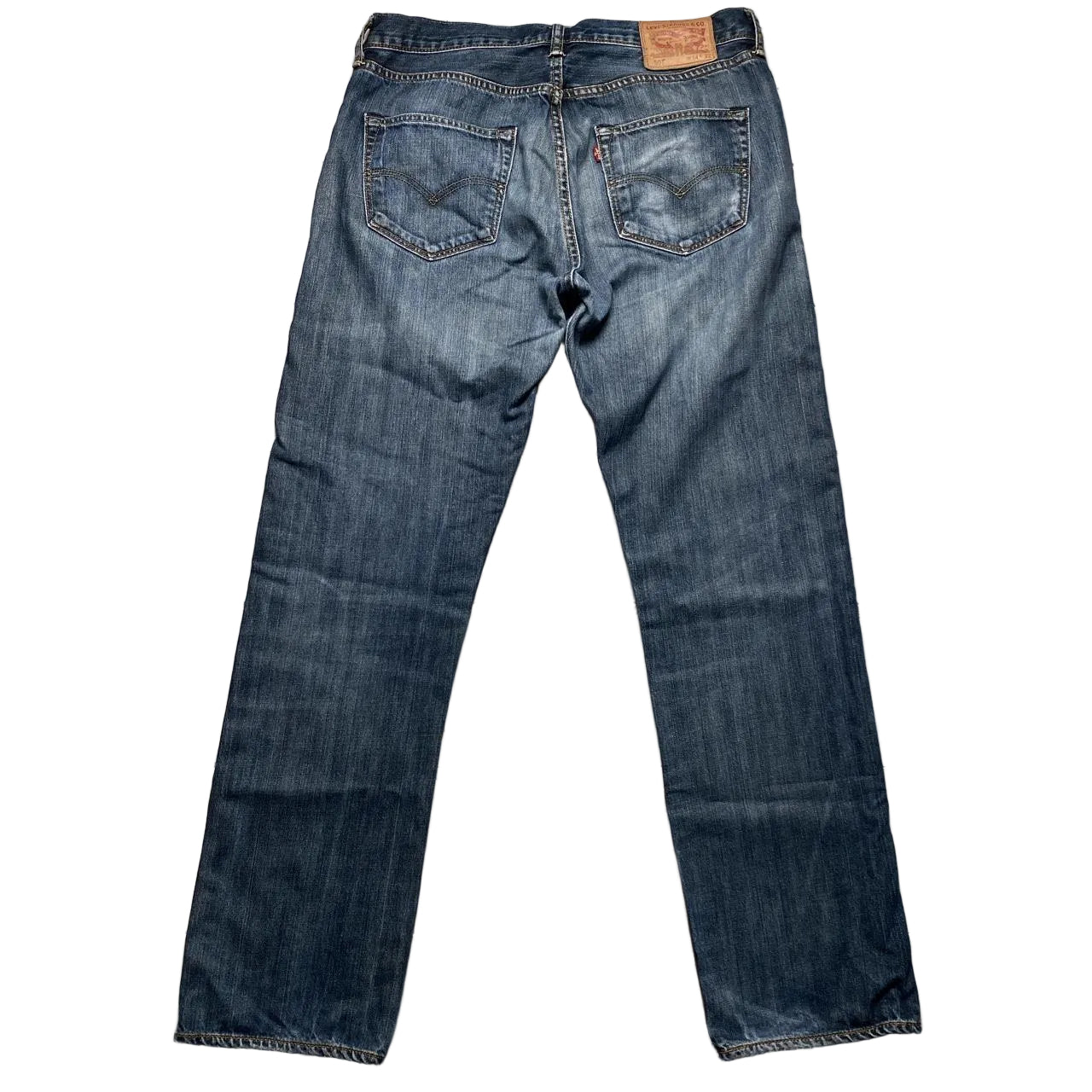 Levis 501 Stonewashed Navy Jeans (34W)