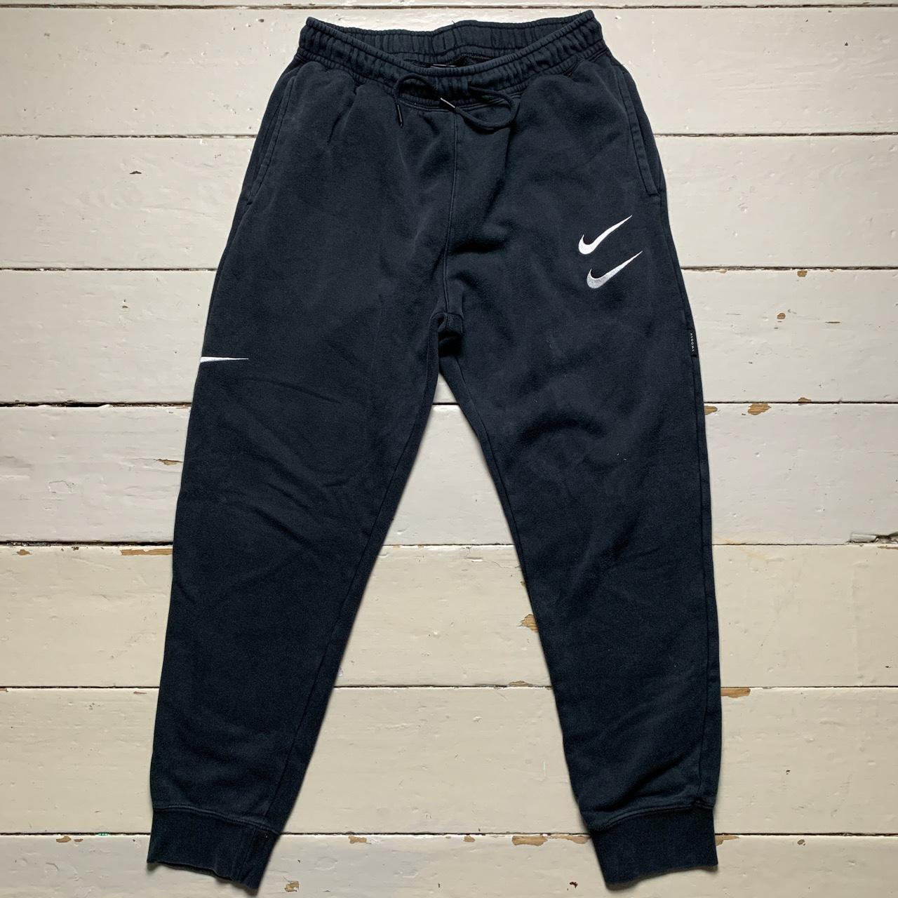 Nike Multi Swoosh Black White and Red Joggers