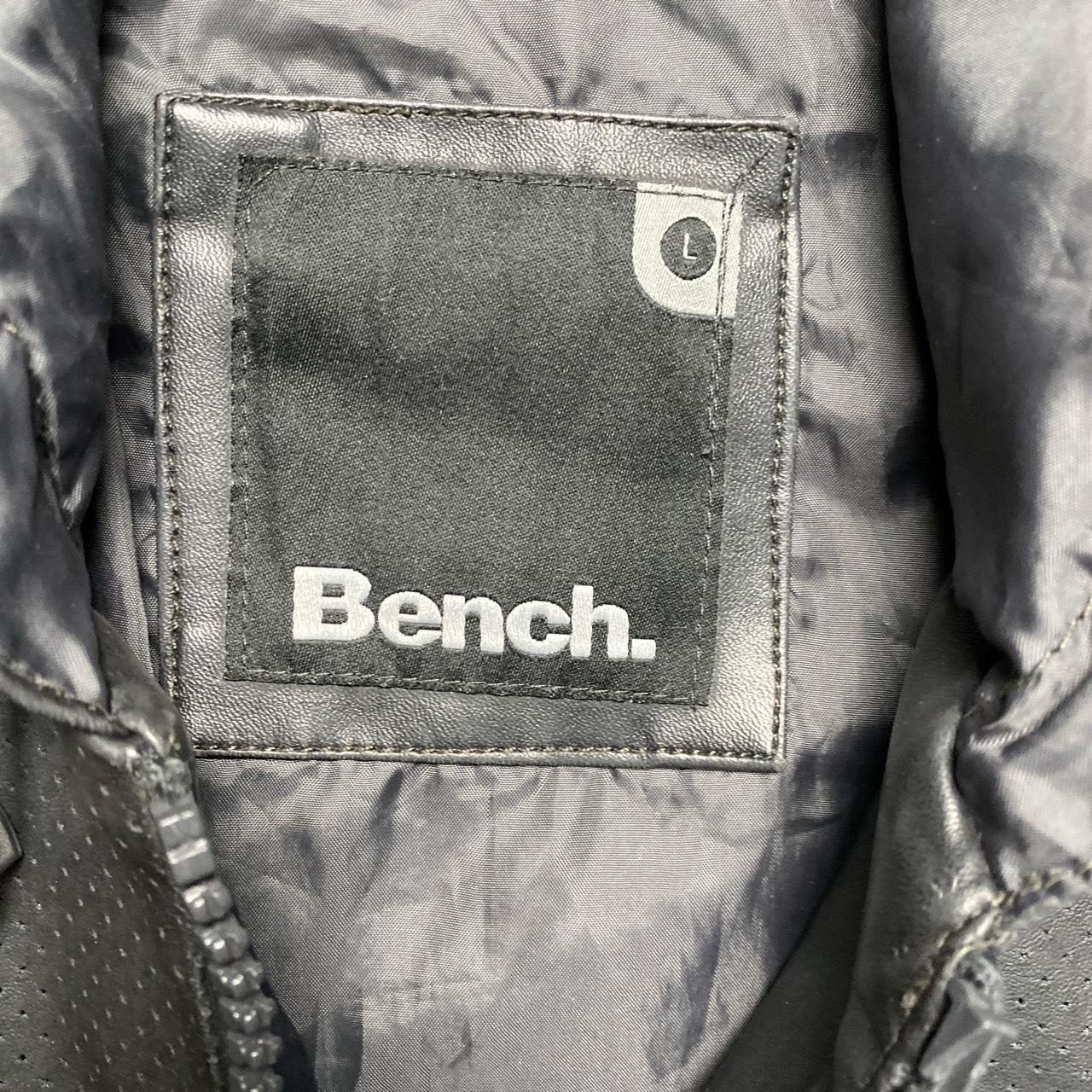 Bench Leather Hooded Jacket Black (L)