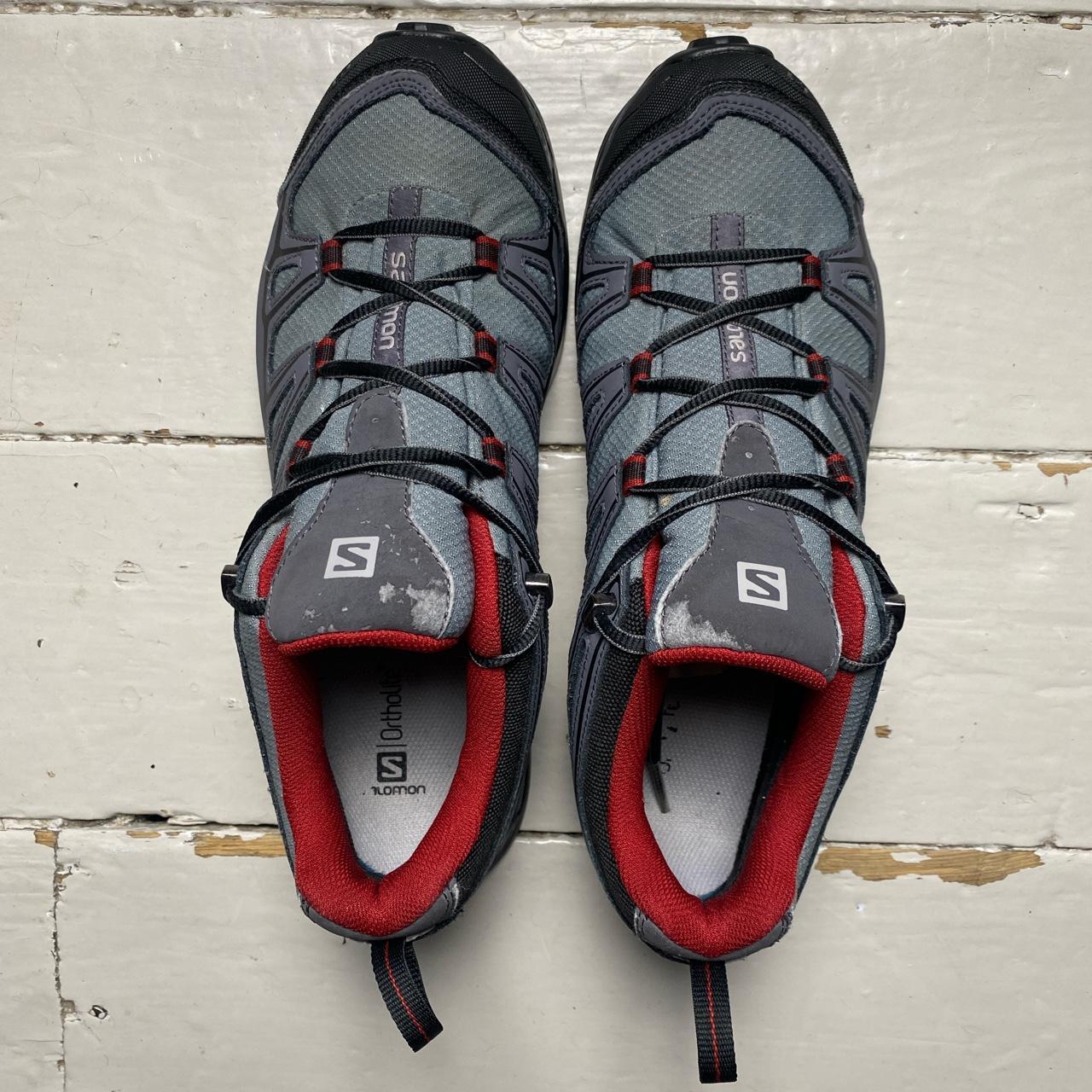 Salomon X Ultra Climashield Waterproof Trainers Grey and Red