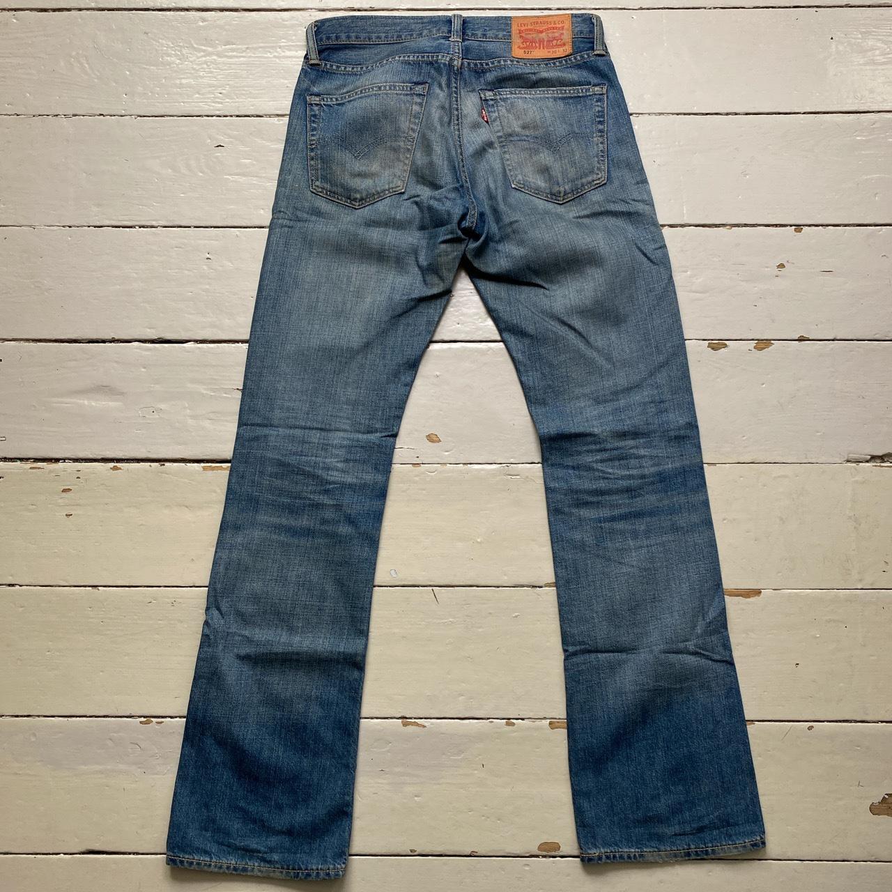 Levis 527 Bootcut Vintage Stonewash Light Blue Jeans