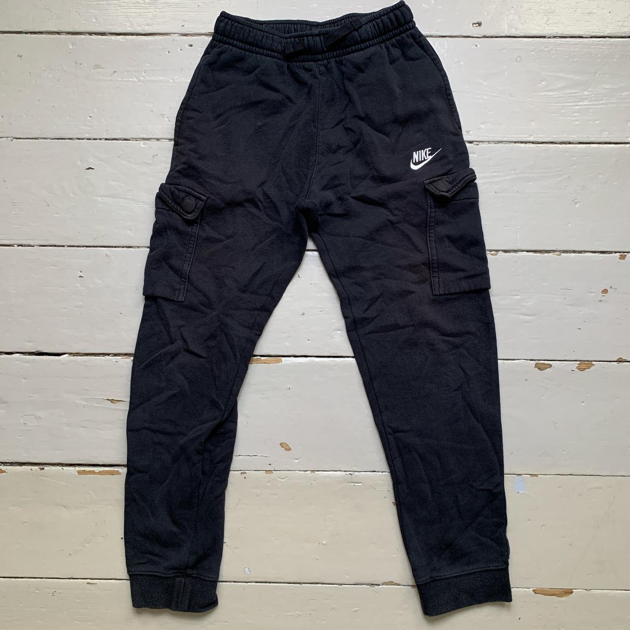 Nike Swoosh Cargo Joggers Black and White