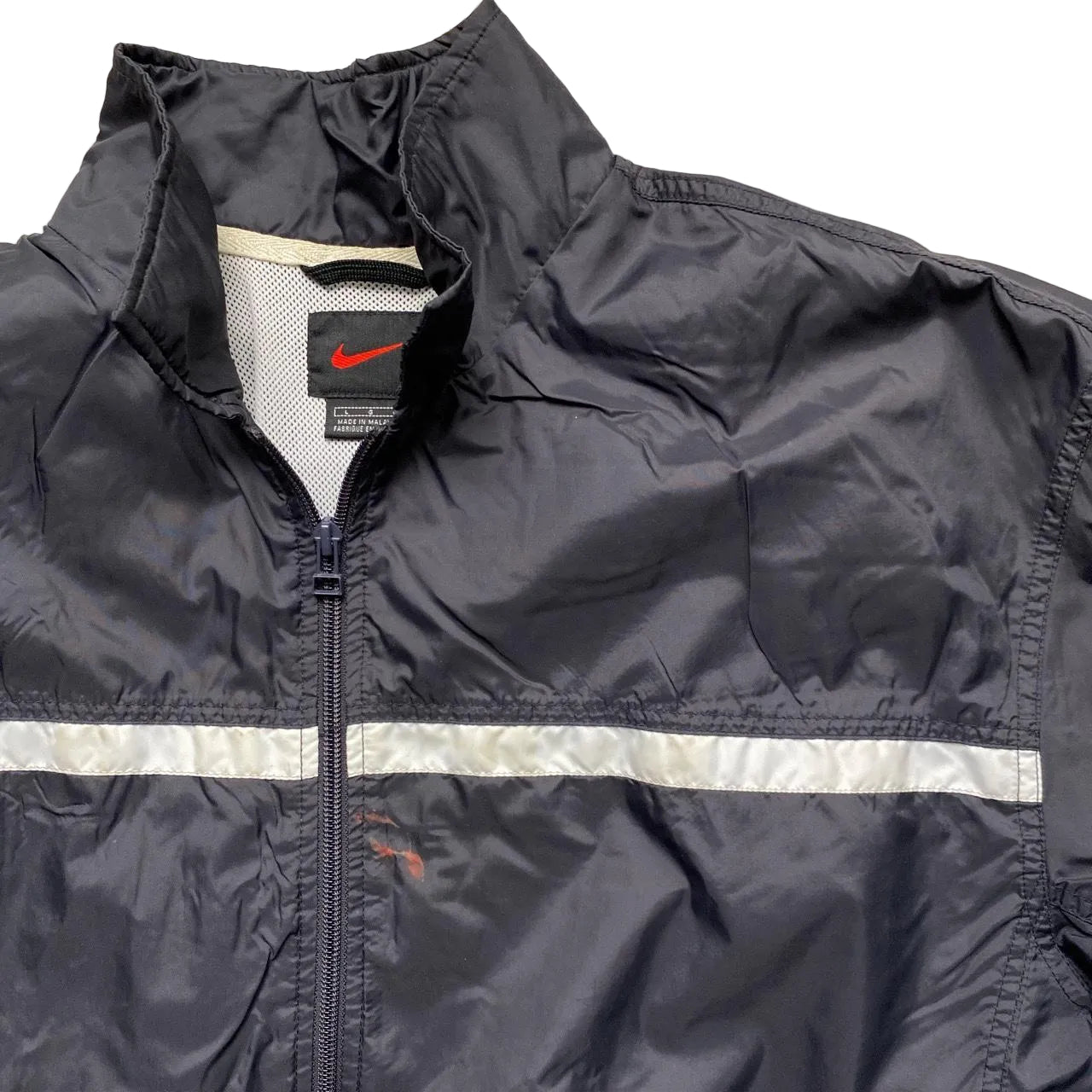 Nike Vintage 90’s Swoosh Black and White Shell Tracksuit Jacket (L)