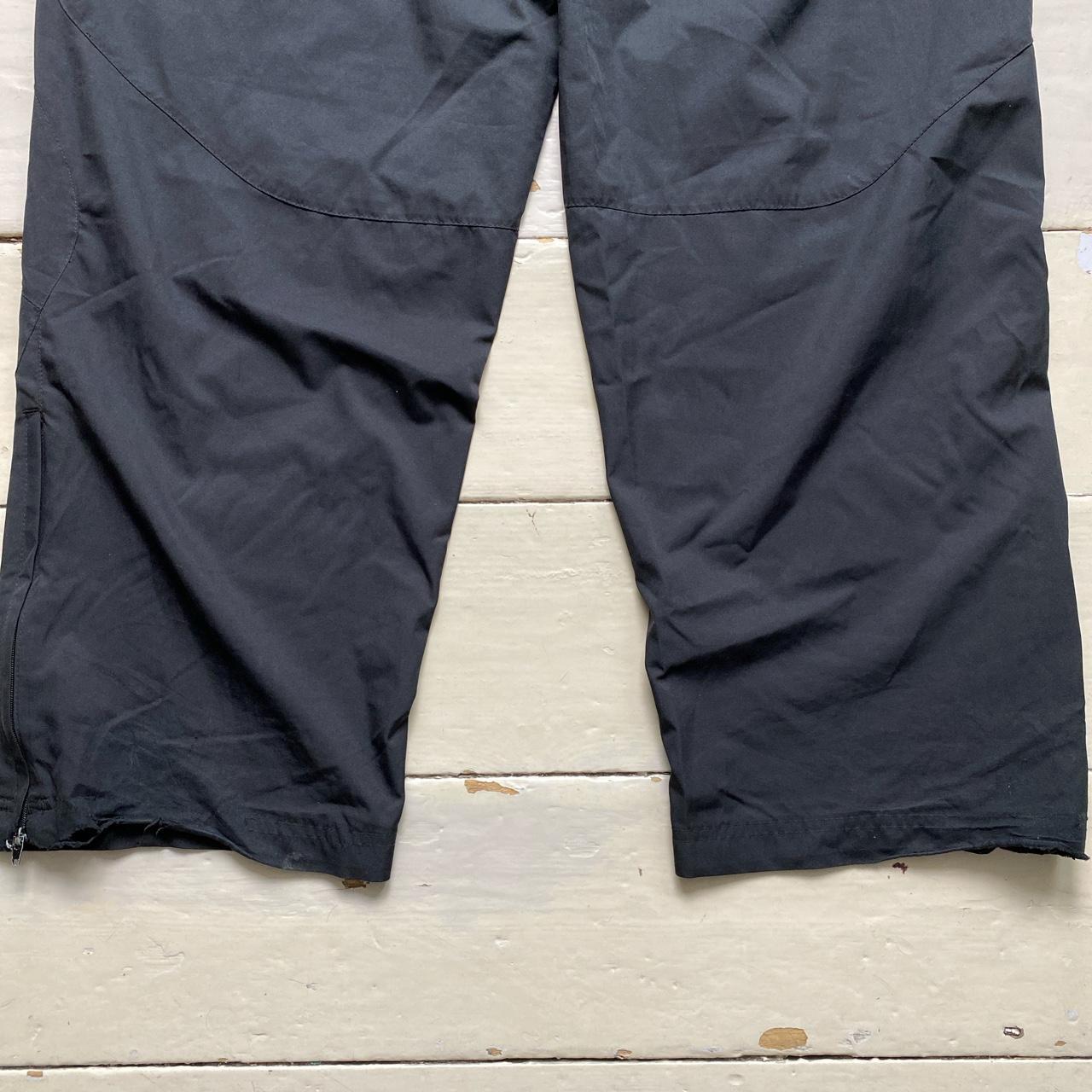 Nike Shox Black and Orange Vintage Shell Baggy Track Pant Bottoms