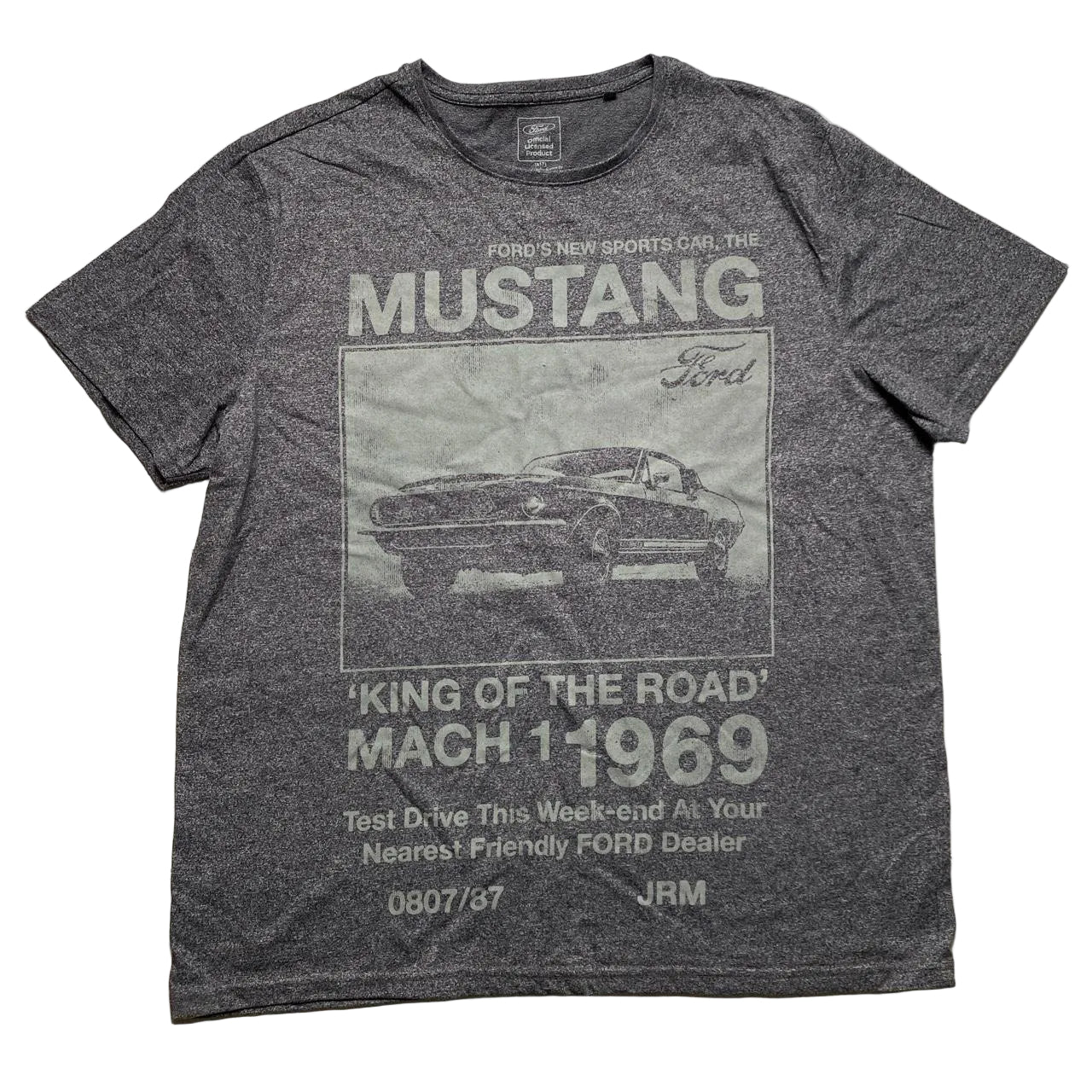 Ford Mustang Grey T Shirt (2XL)