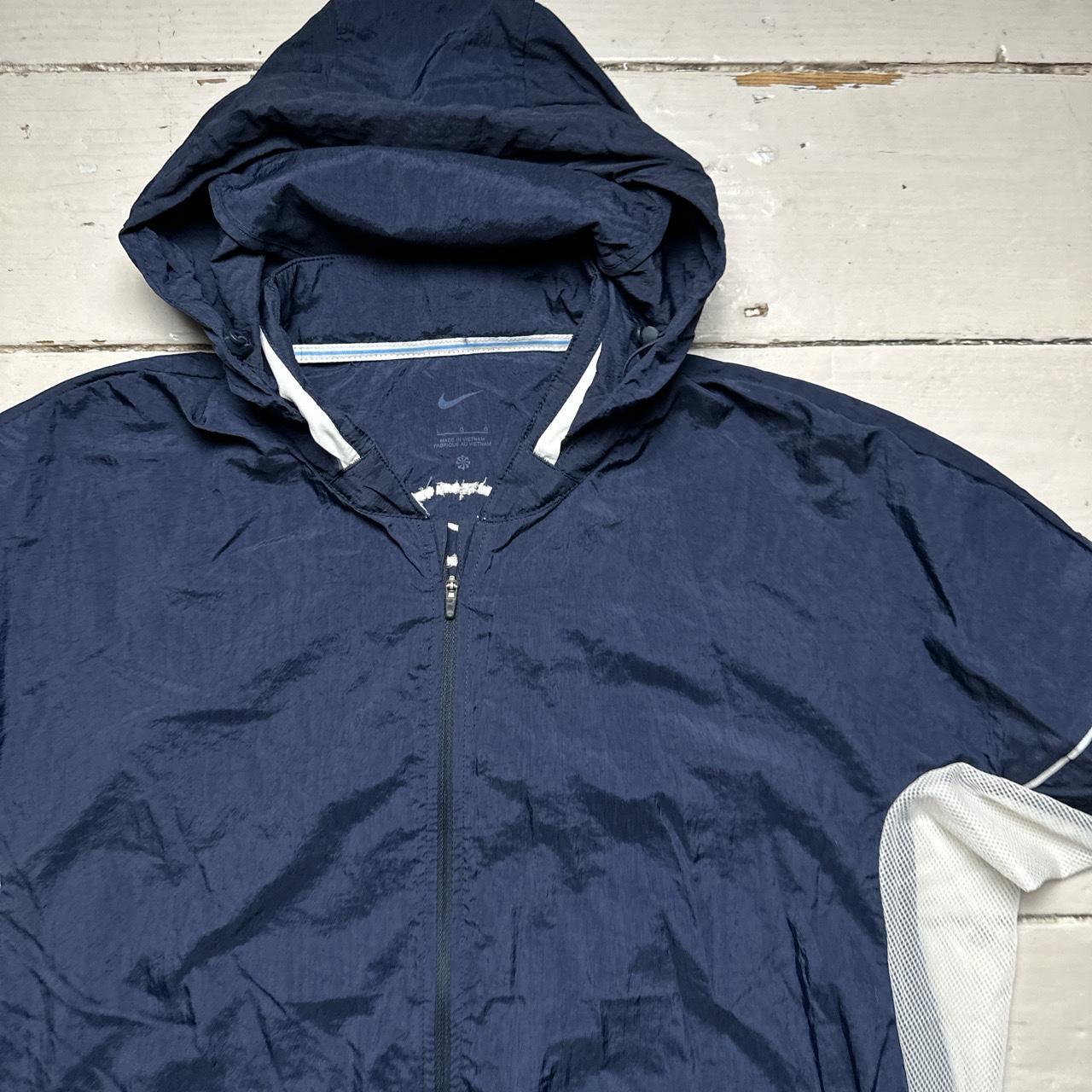 Nike Vintage Windrunner Windbreaker Lightweight Shell Jacket Navy and White