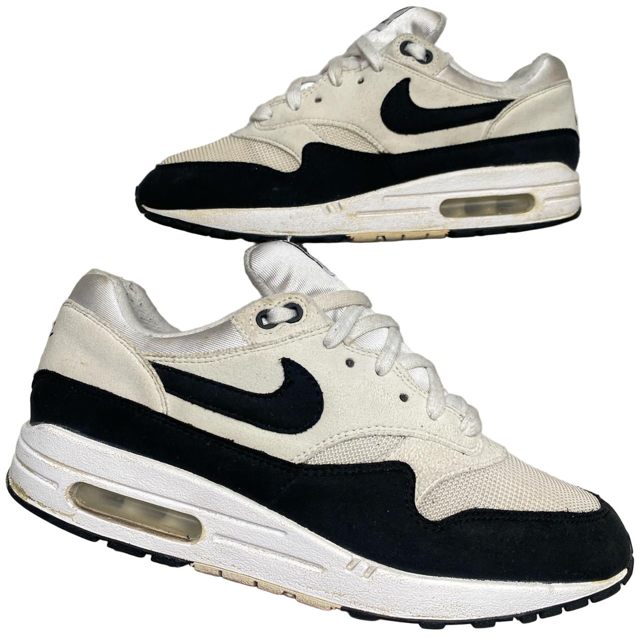 Nike Air Max 1 Womens White and Black (UK 8)