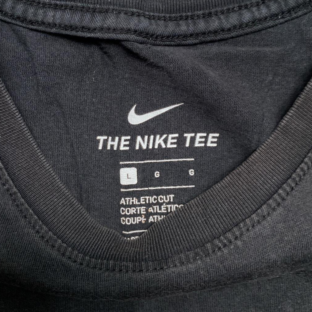 Nike Big Swoosh Black and Blue T Shirt (L)