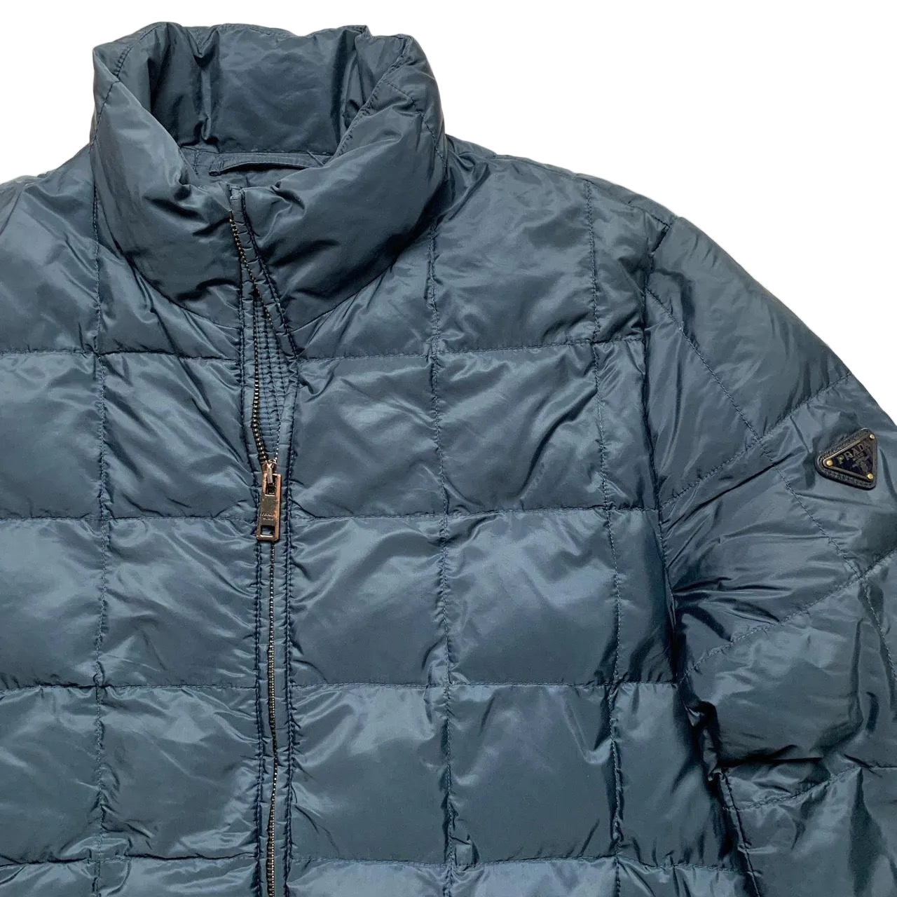 Prada Milano Navy and Black Puffer Padded Jacket (XS)