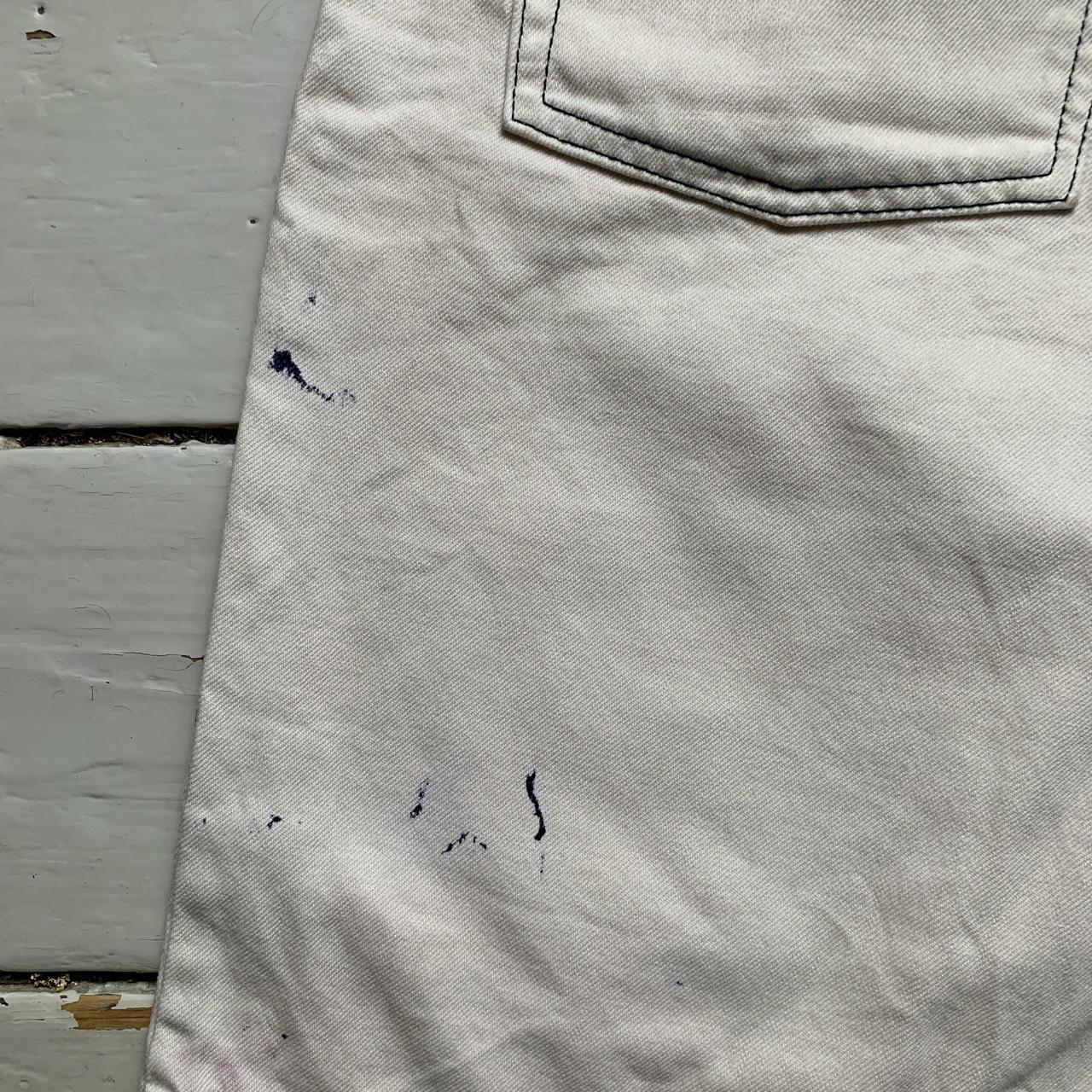 Big Boy Polar Skate Co Cream White Skate Baggy Jean Short Jorts