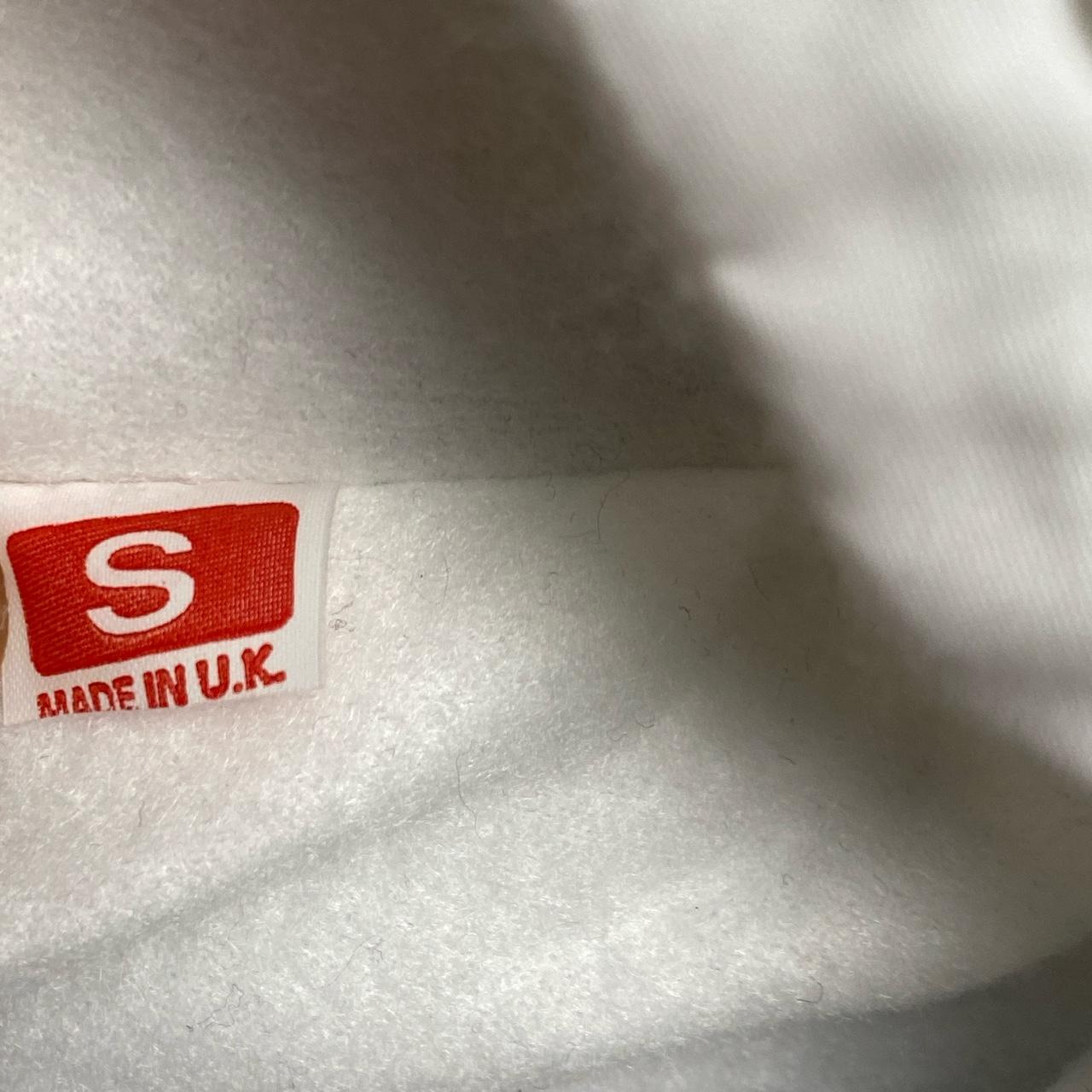 Vintage y2k B-Side Graffiti White and Navy Puffer Jacket (S)