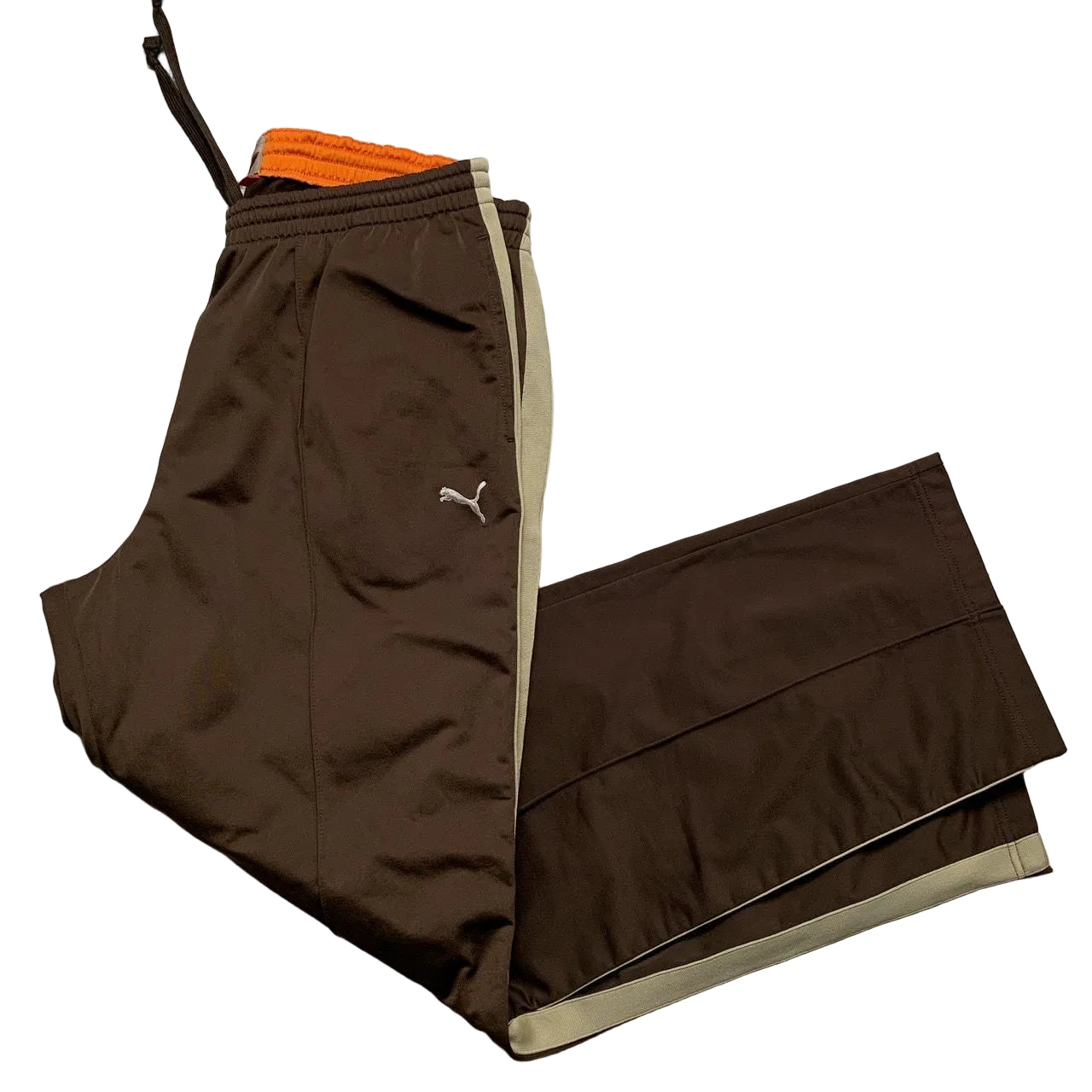 Puma Vintage Brown and Cream Track Pant Joggers (L)