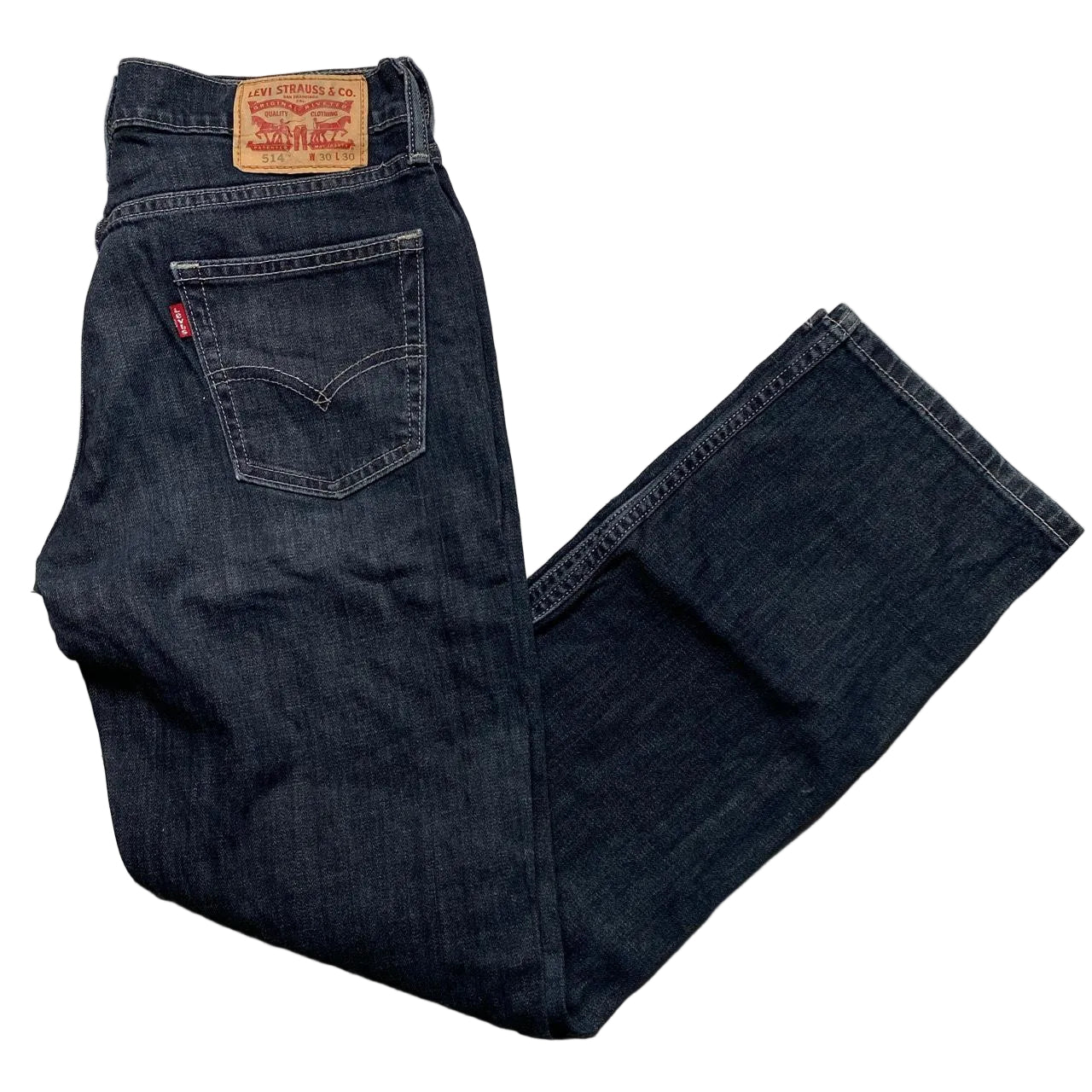 Levis 514 Baggy Grey and White Stitch Jeans (30W)