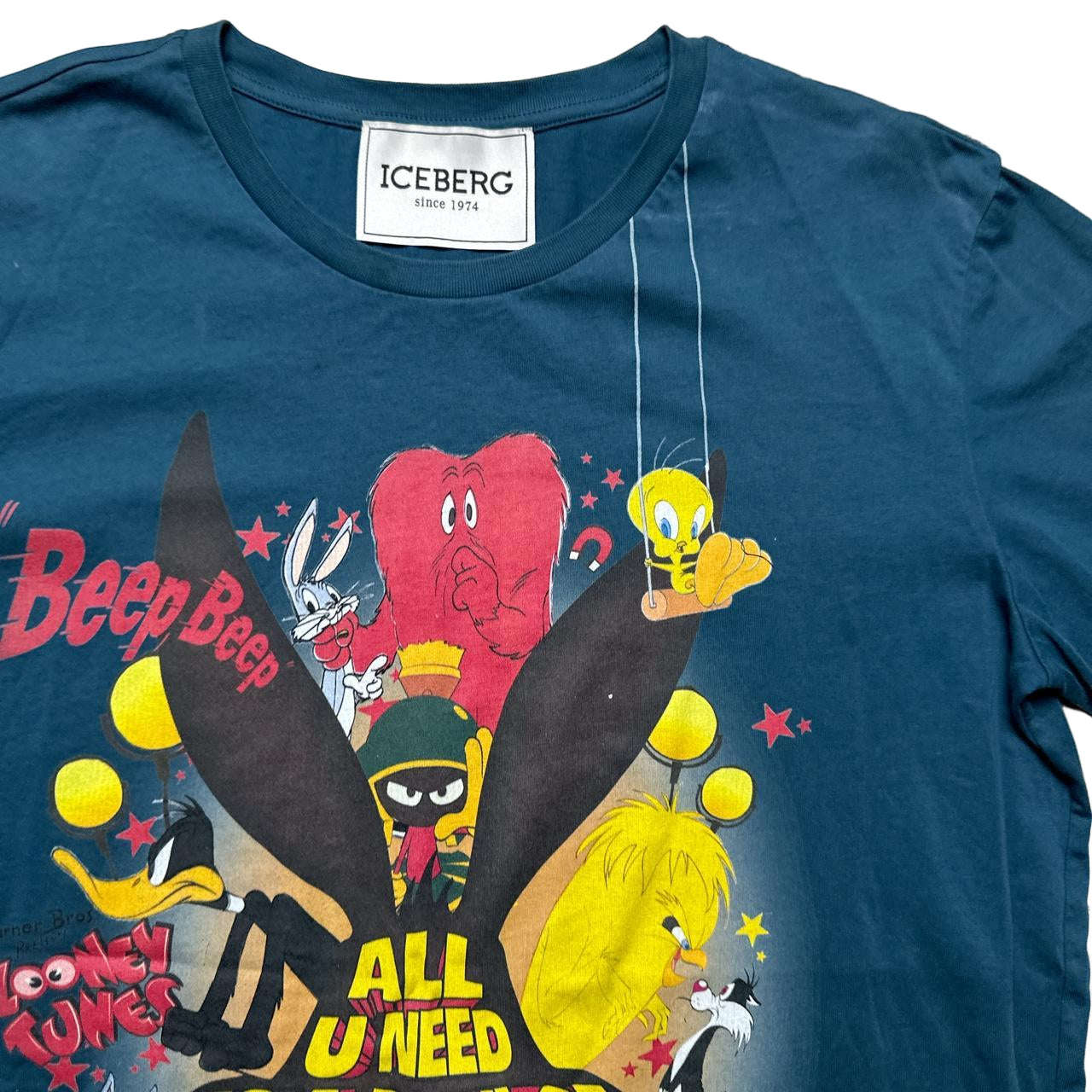 Iceberg Looney Tunes Vintage Taz Bunny Duck Tweety T Shirt (L)