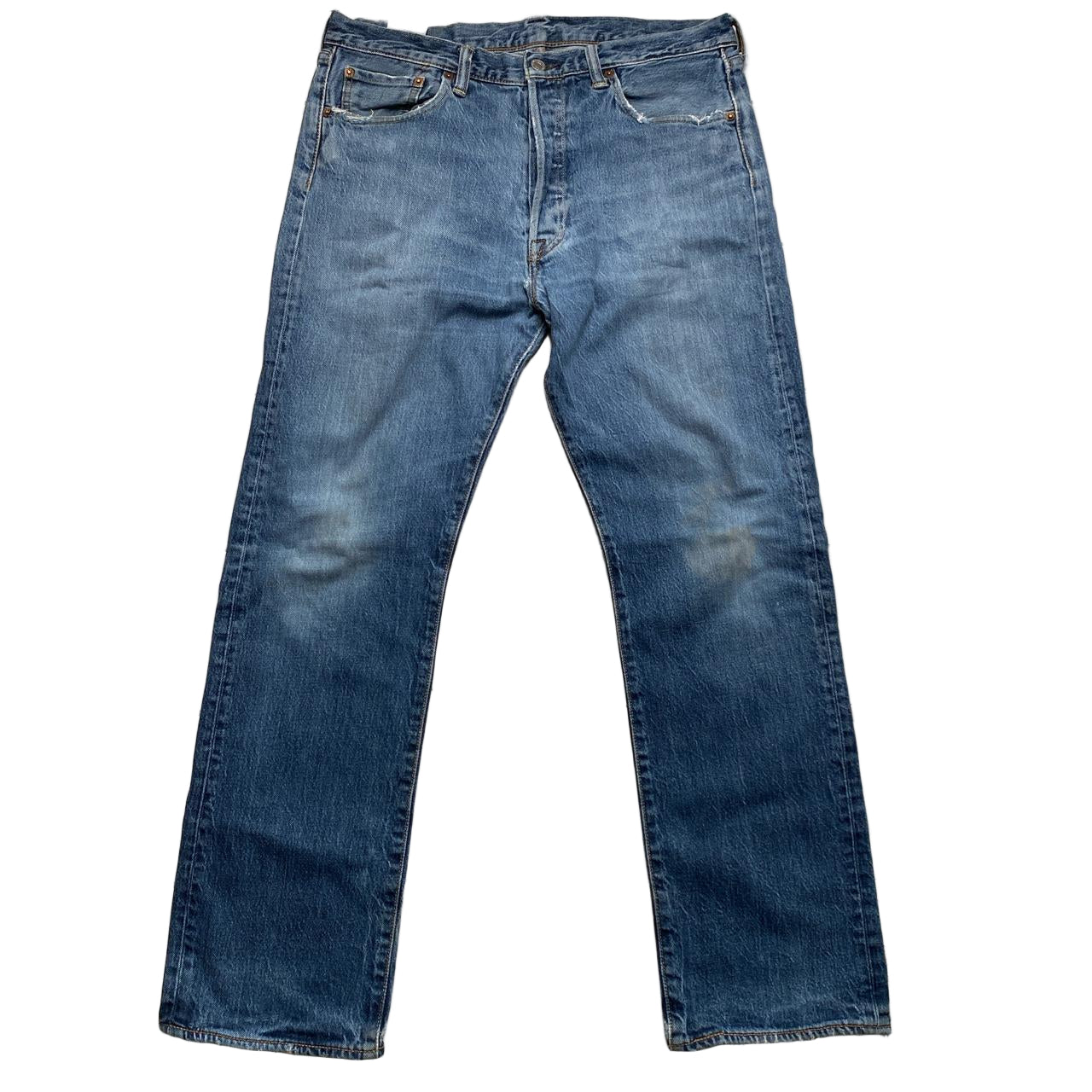 Levis 501 Baggy Stonewashed Jeans (34W)