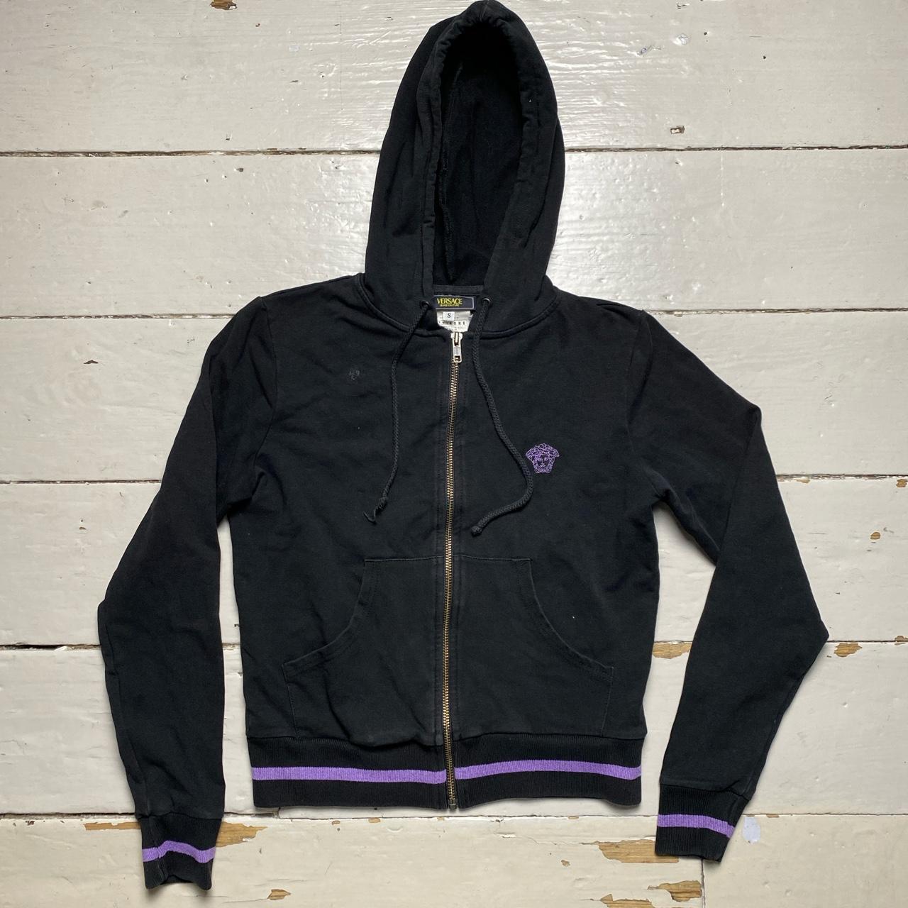 Versace Jeans Couture Womens Hoodie Black and Purple